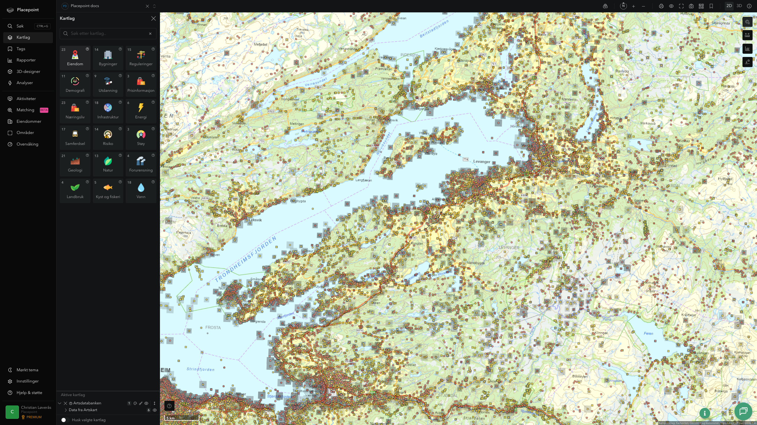 Levanger - artsdatabanken
