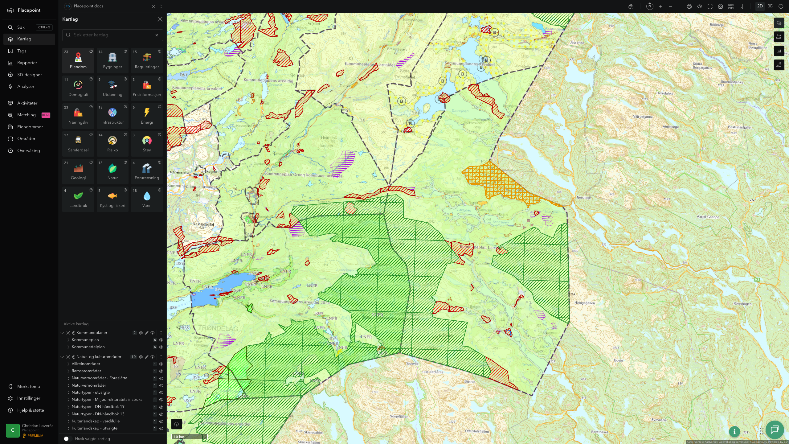 Lierne - kommuneplaner og kulturområder