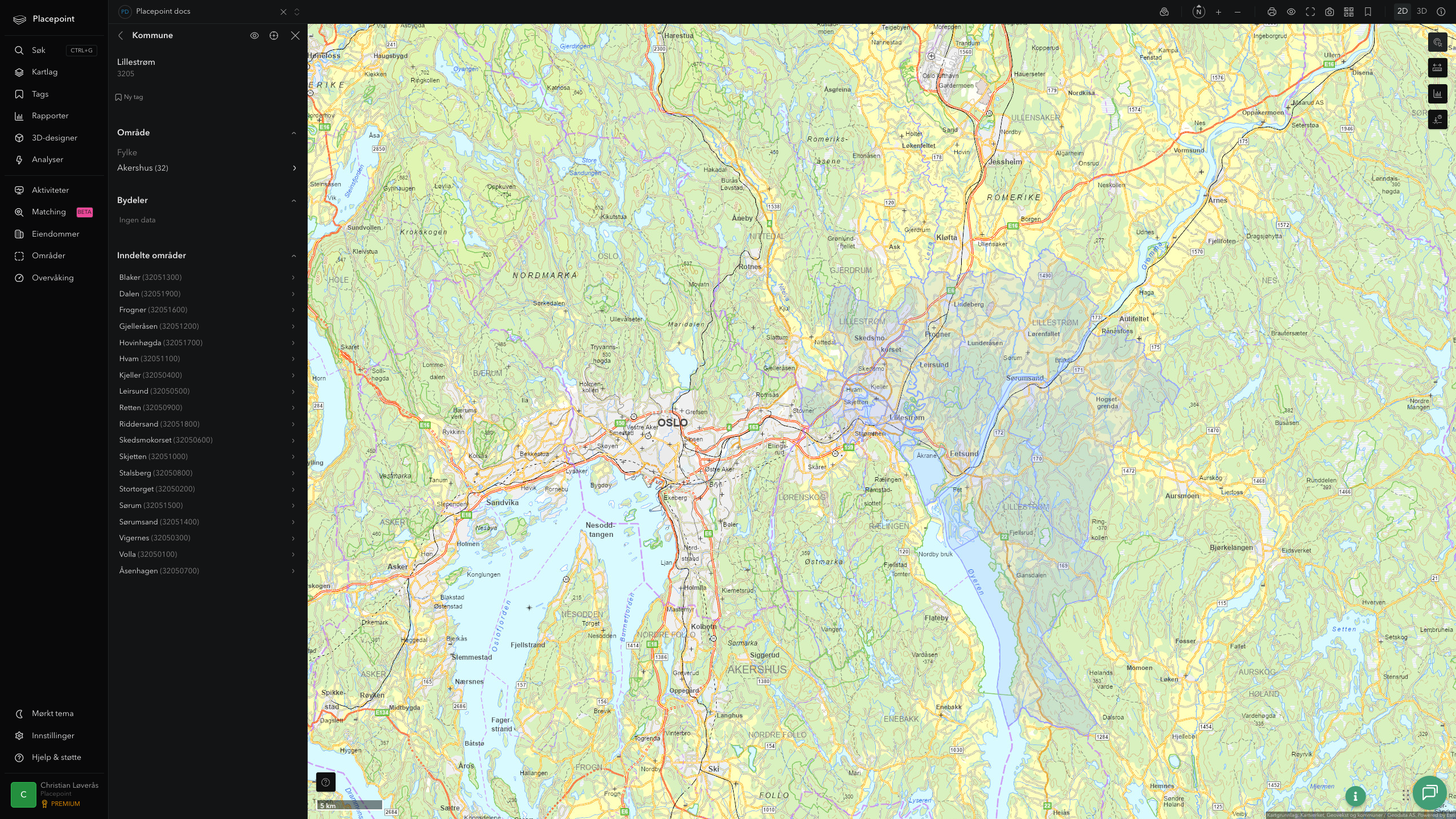 Lillestrøm kommune i Placepoint