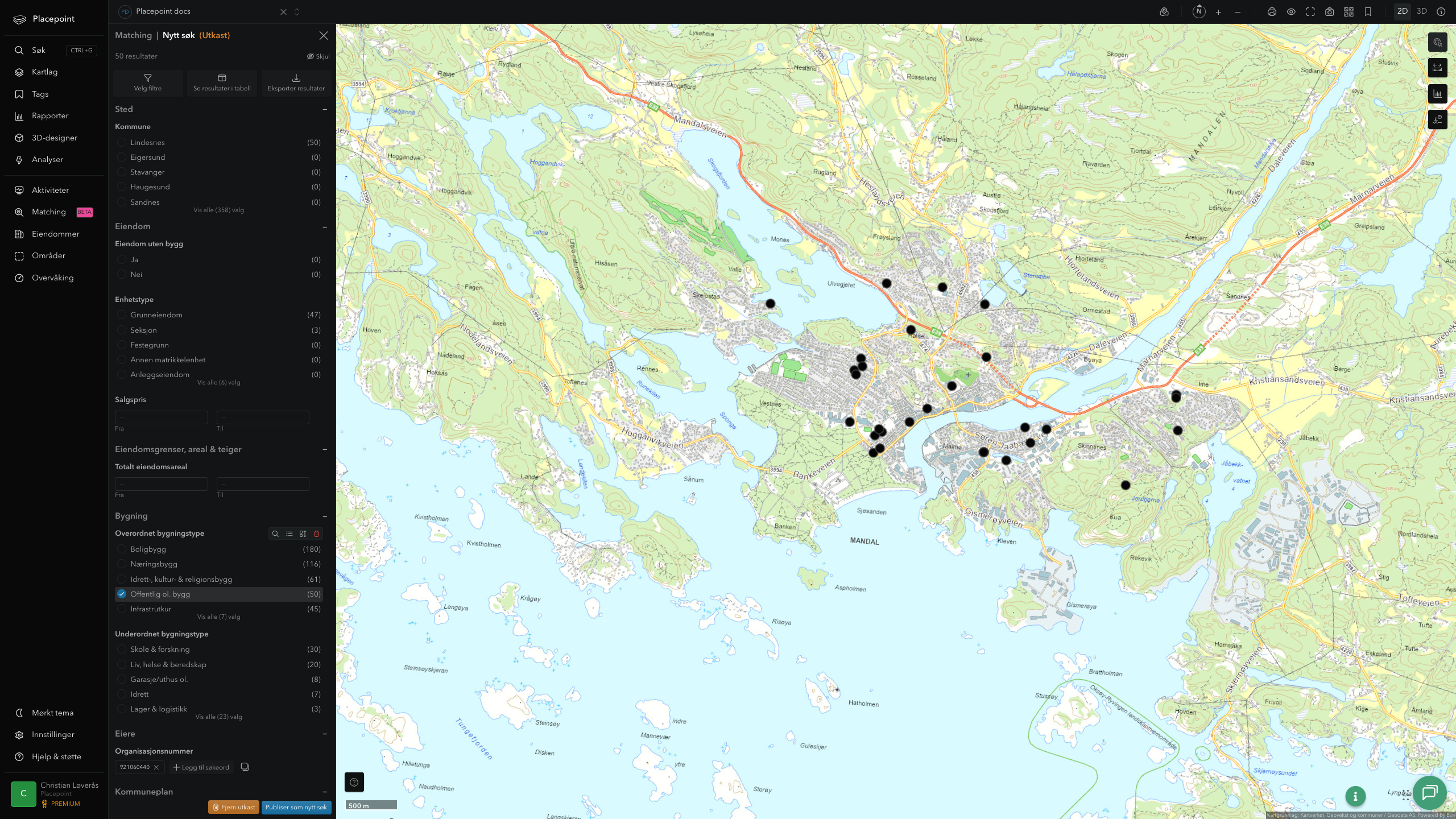 Lindesnes - offentlige bygg, sentrumsnært