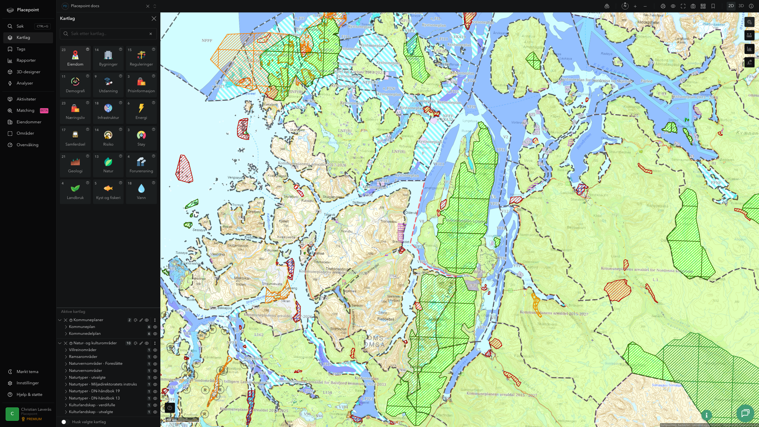 Lyngen - kommuneplaner og kulturområder