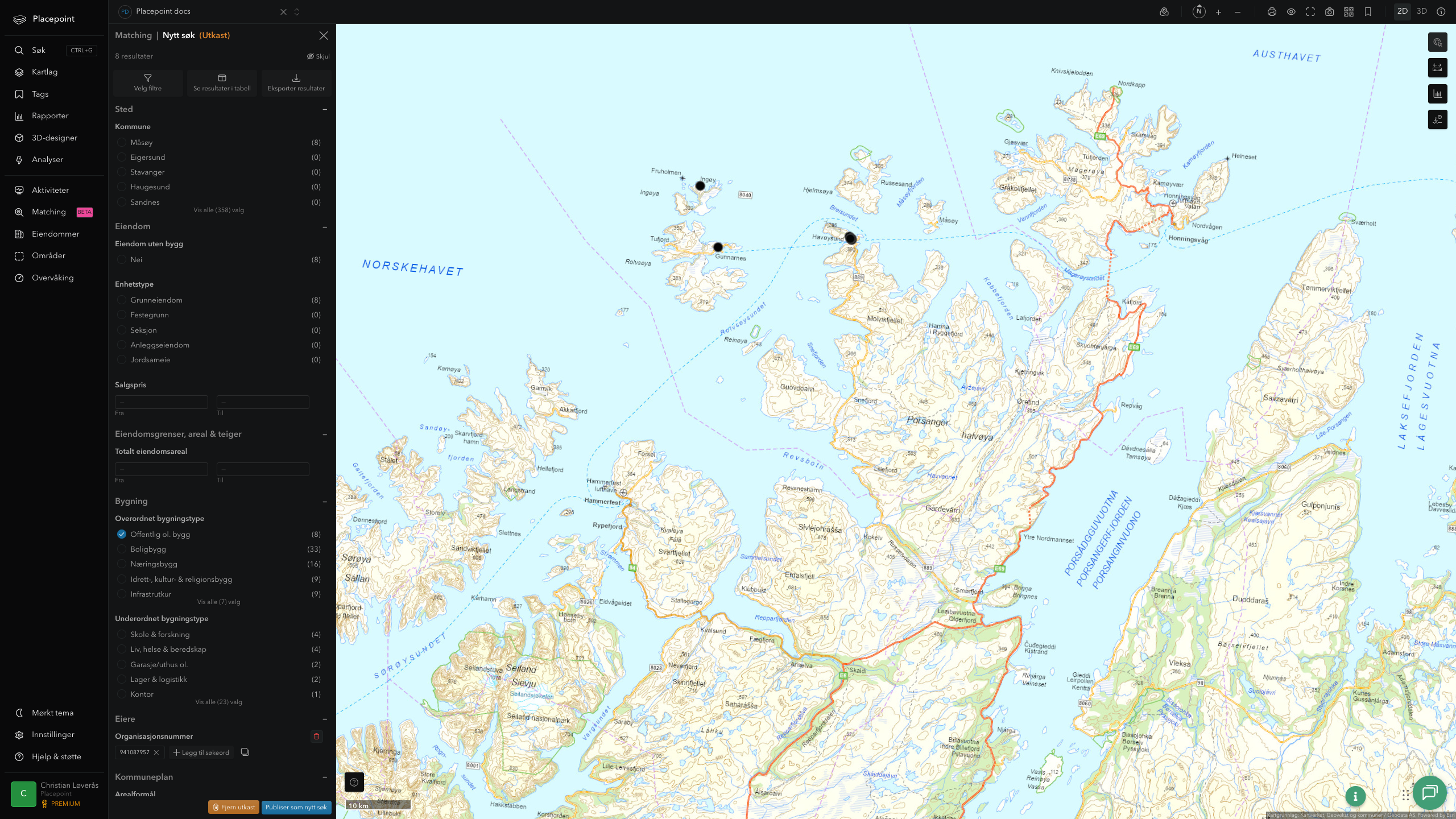 Matching-resultat for Måsøy kommune