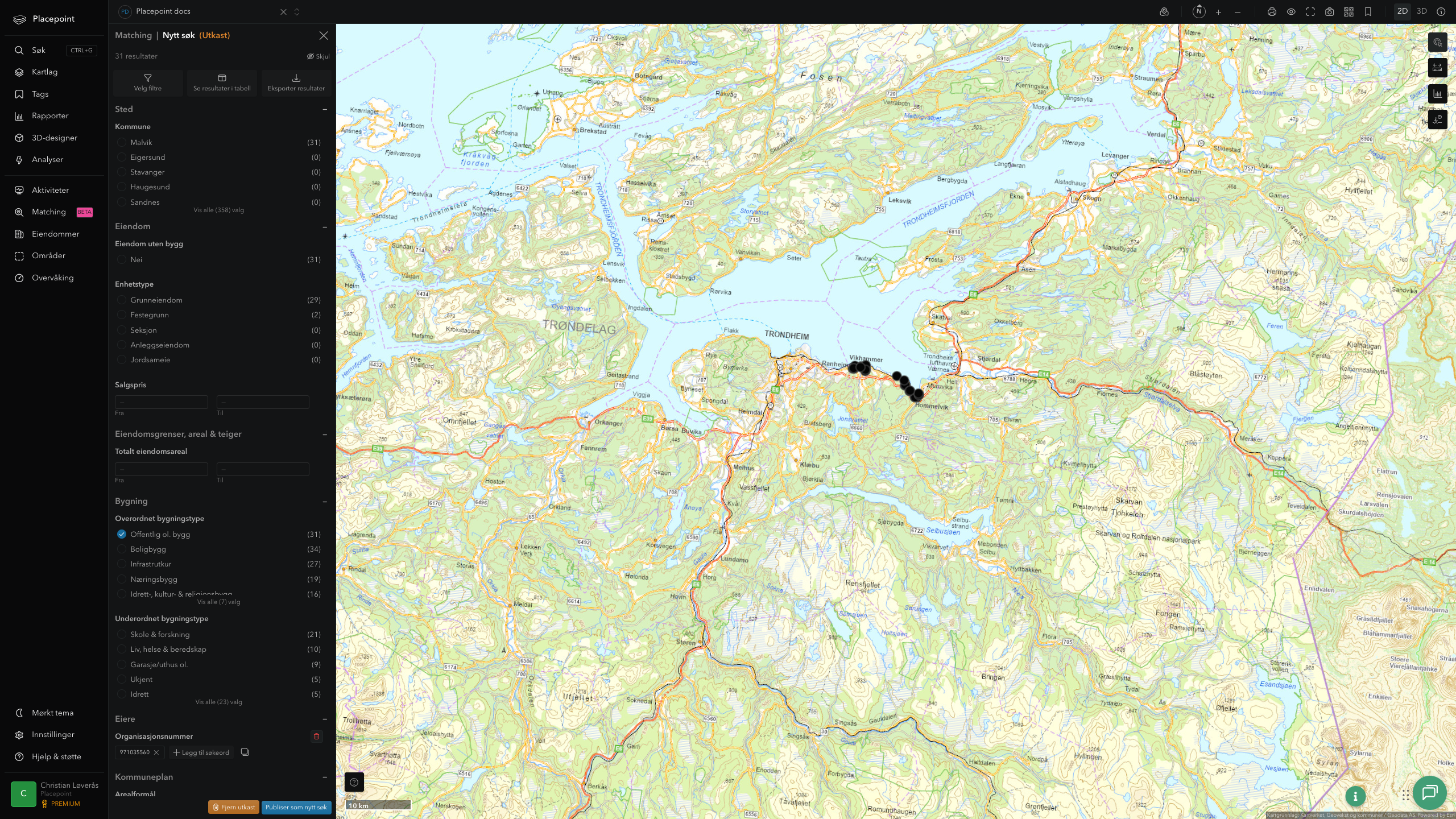Matching-resultat for Malvik kommune
