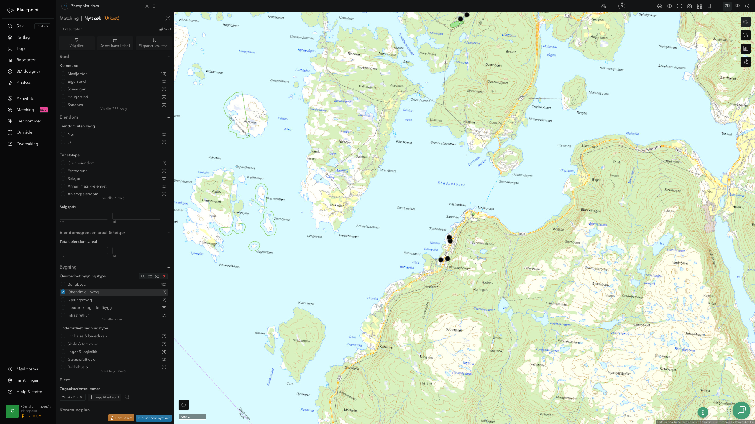 Masfjorden - offentlige bygg, sentrumsnært