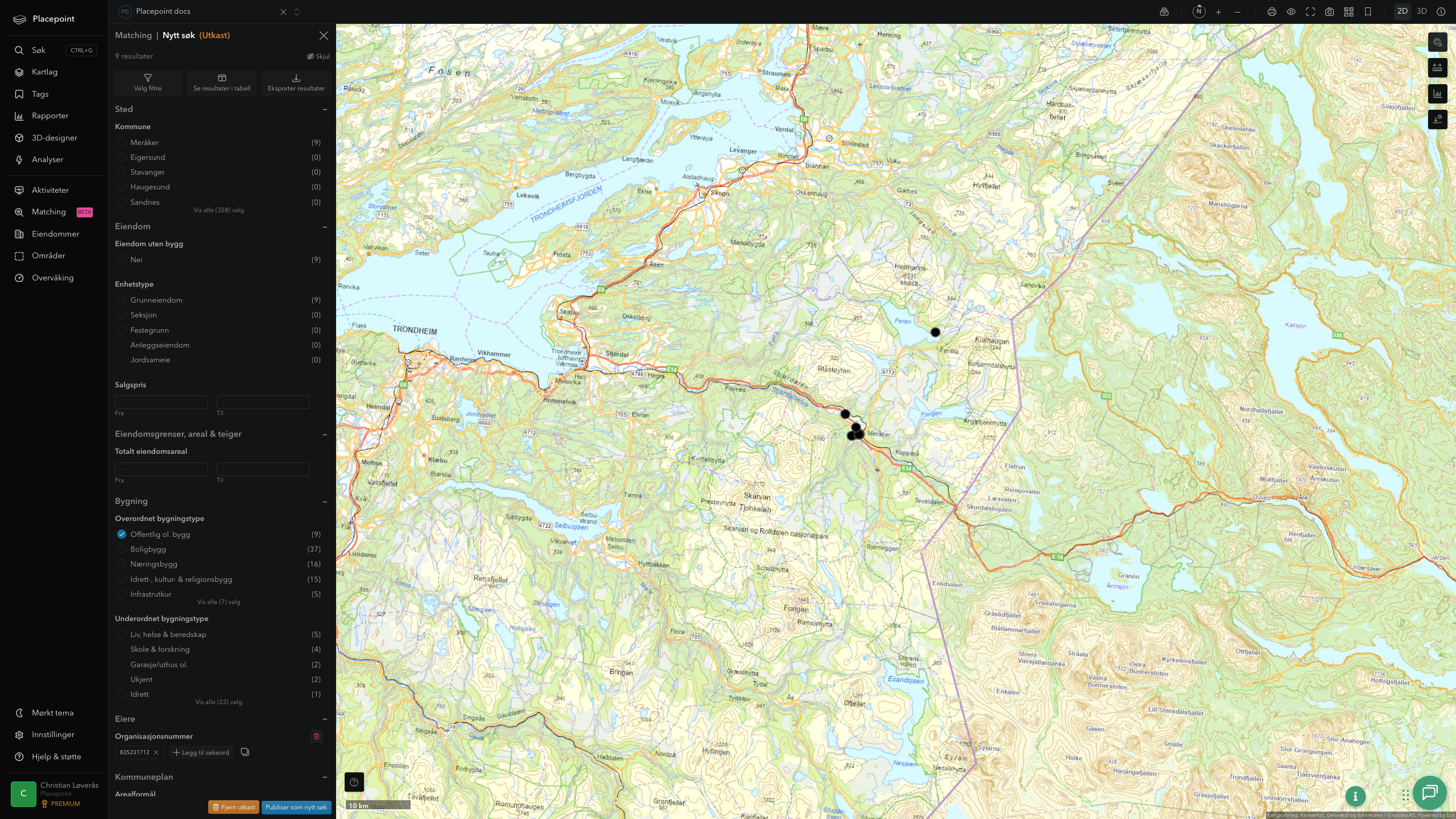 Matching-resultat for Meråker kommune