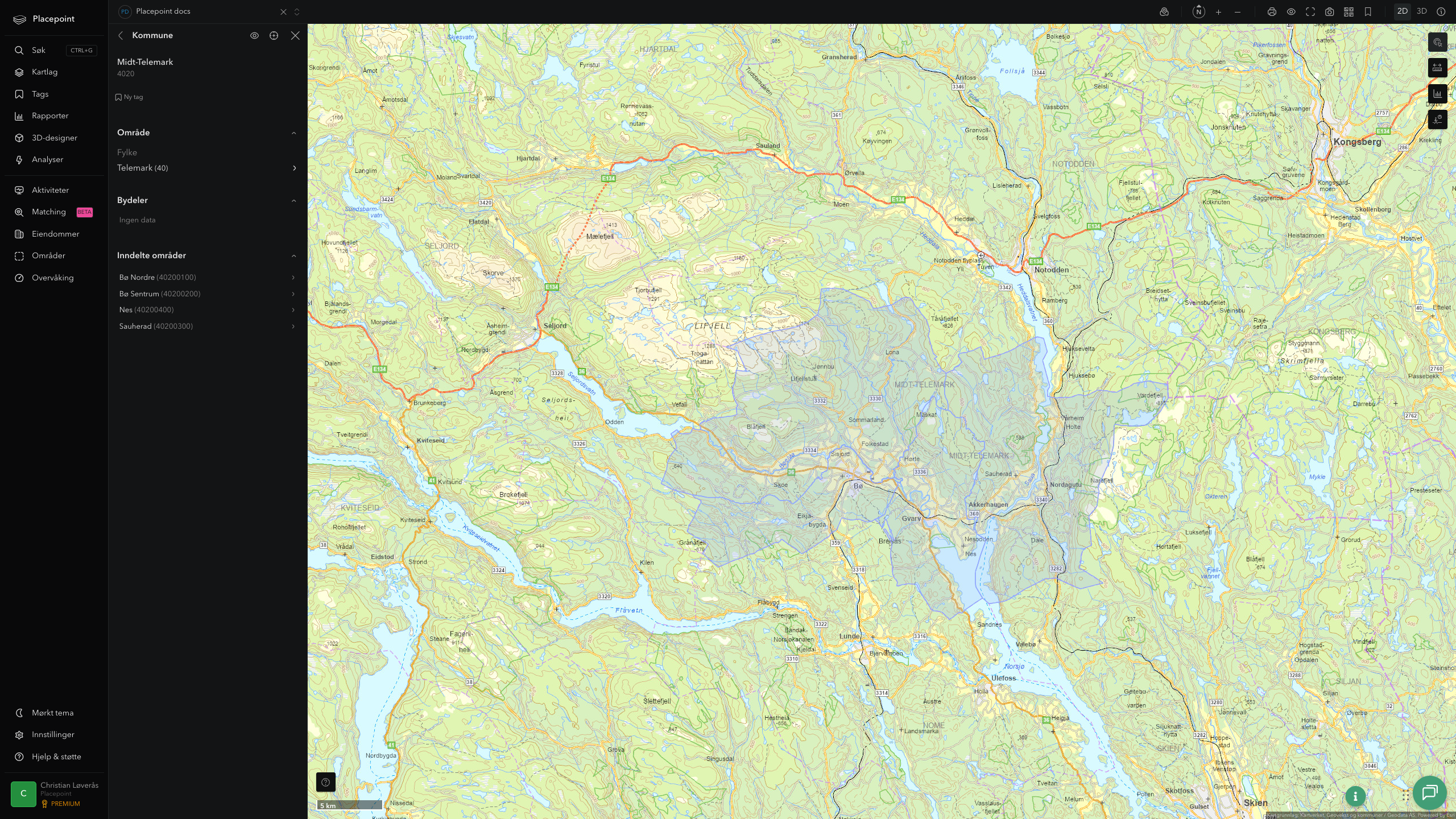 Midt-Telemark kommune i Placepoint