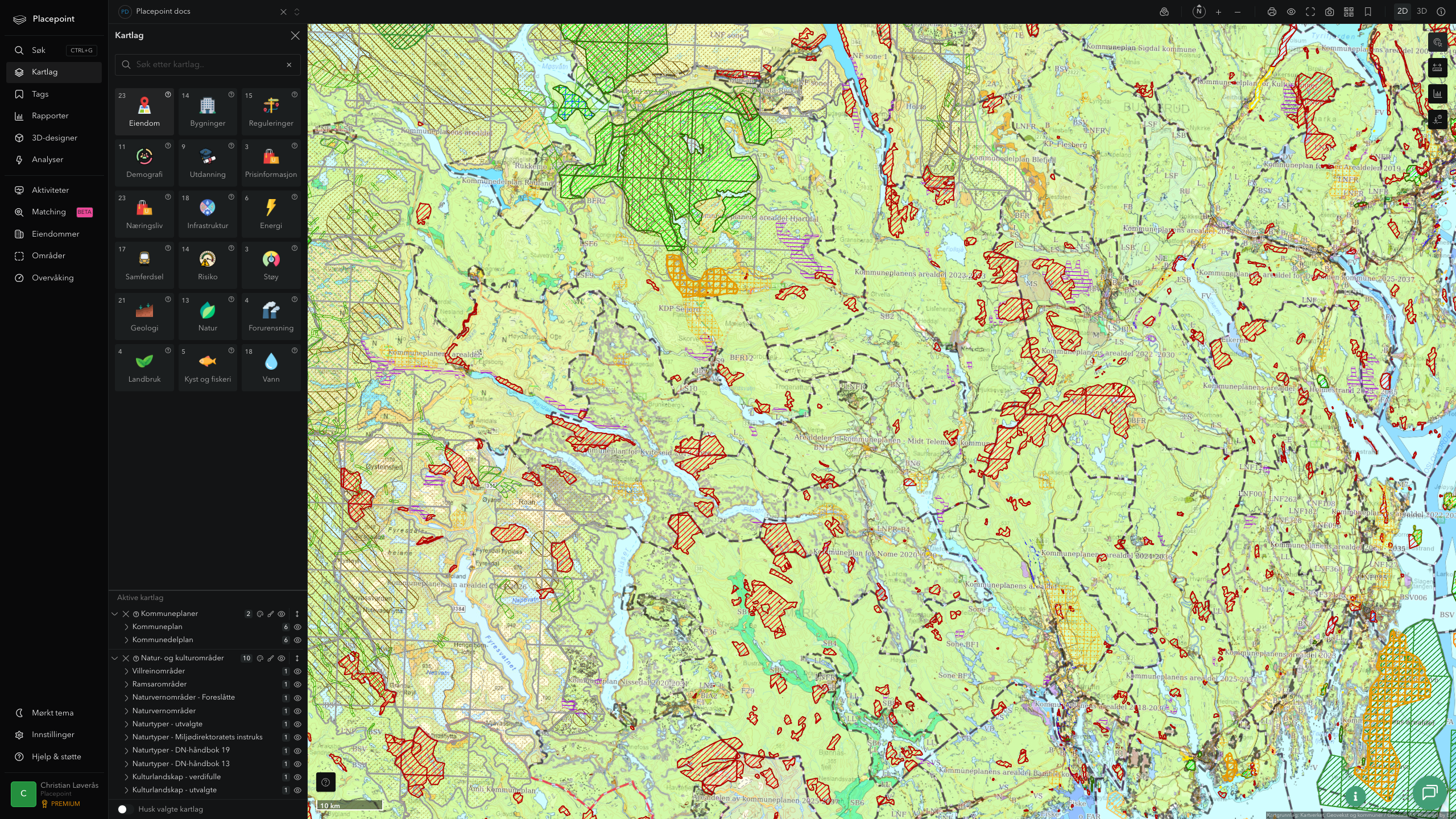 Midt-Telemark - kommuneplaner og kulturområder