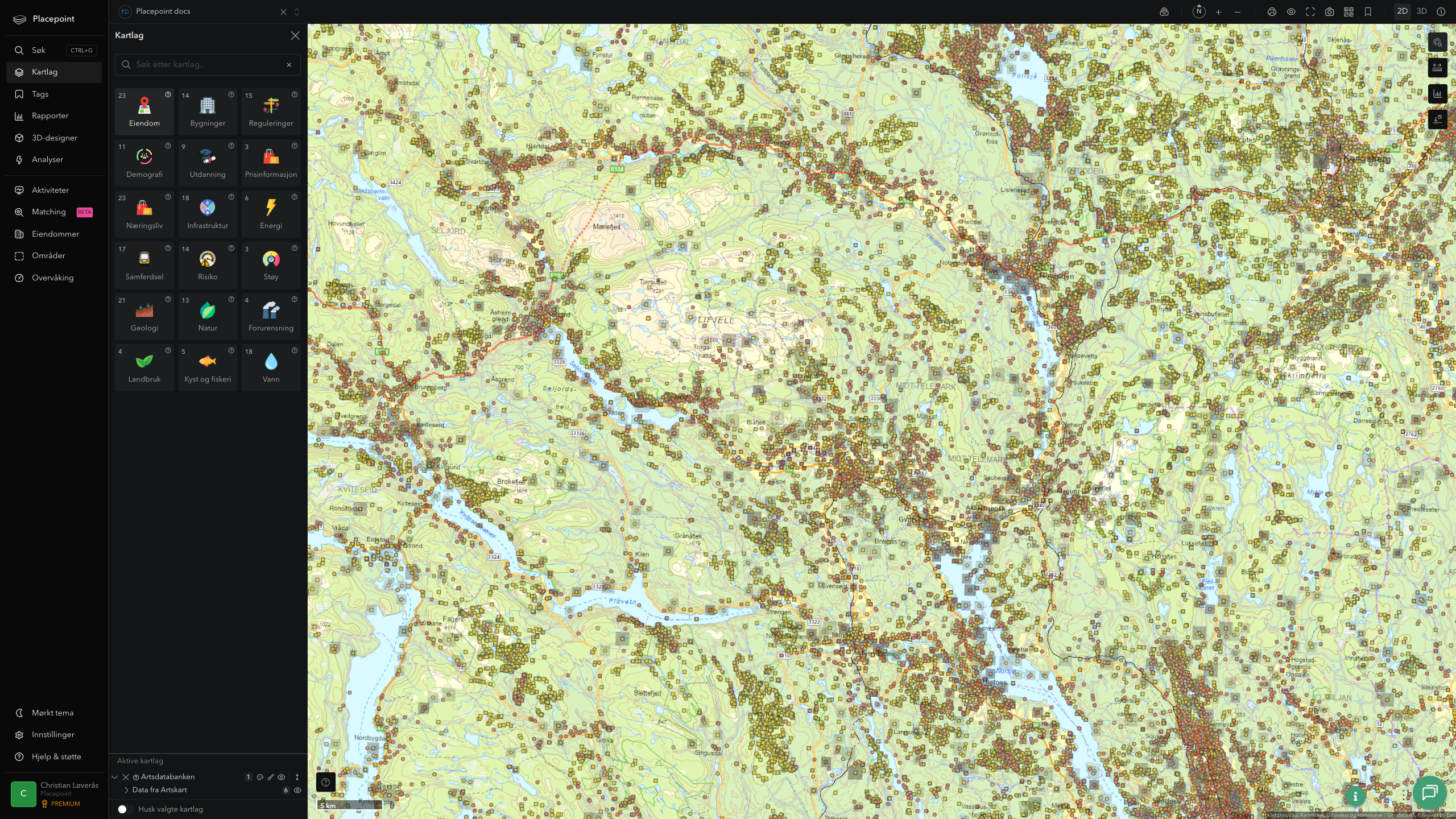 Midt-Telemark - artsdatabanken