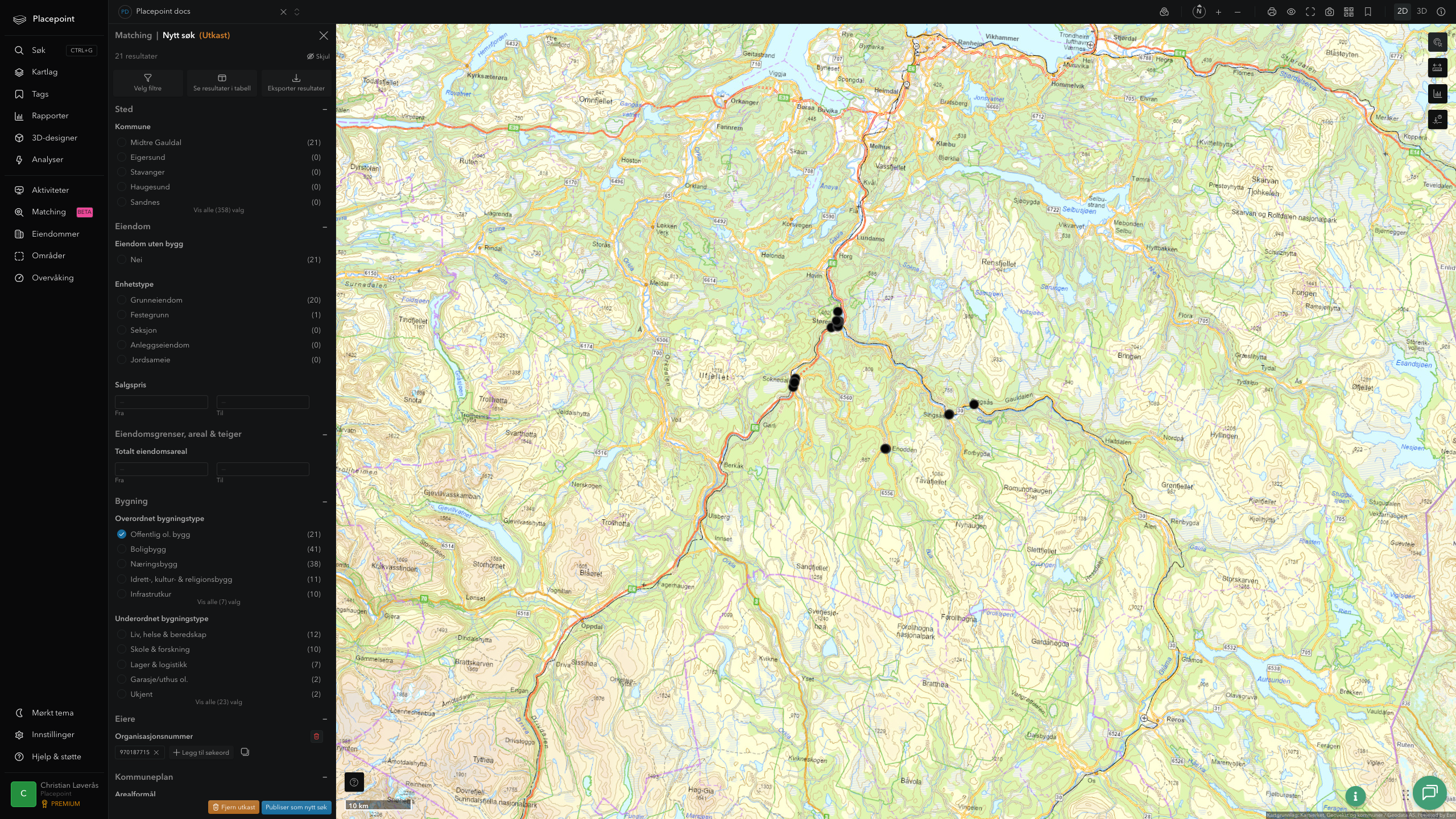 Matching-resultat for Midtre Gauldal kommune