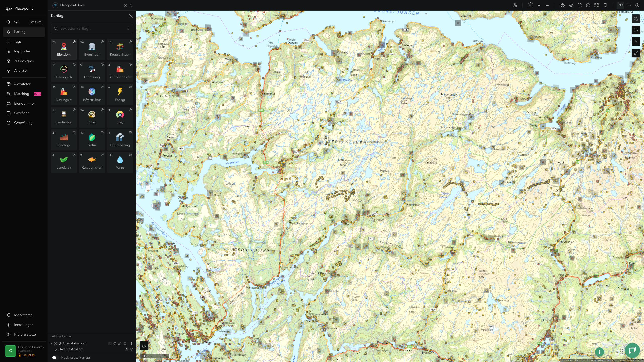 Modalen - artsdatabanken