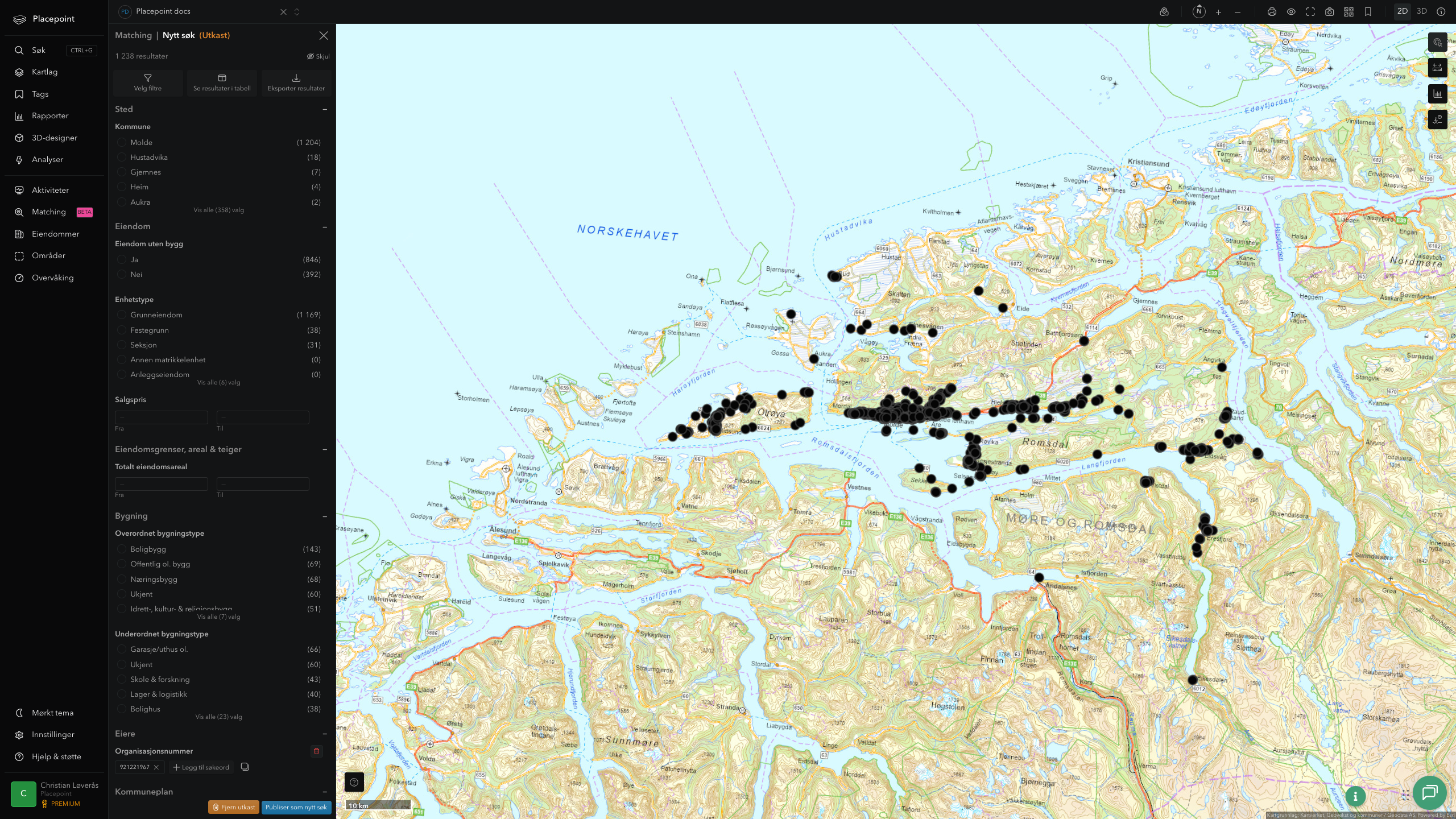 Matching-resultat for Molde kommune