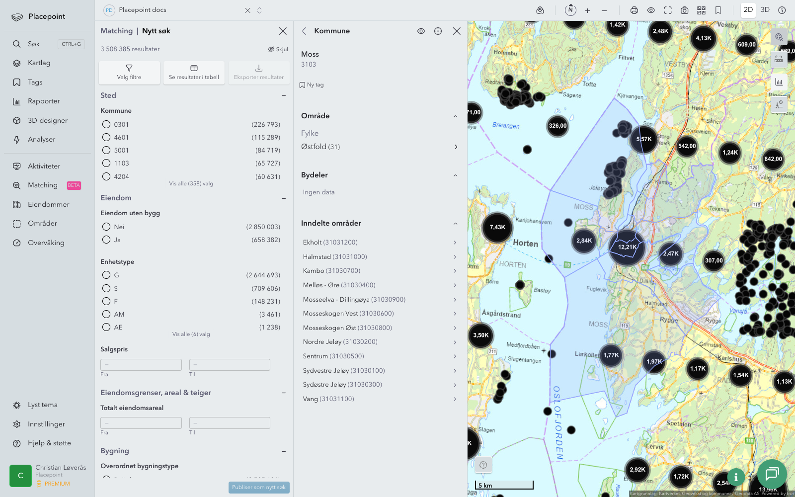 Moss kommune i Placepoint