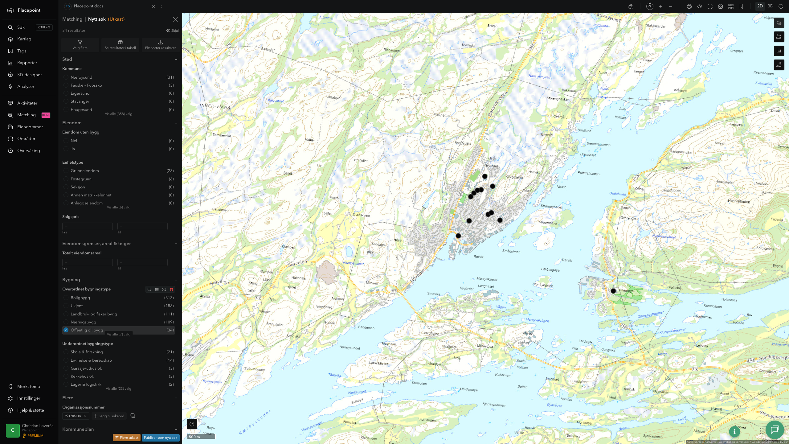 Nærøysund - offentlige bygg, sentrumsnært