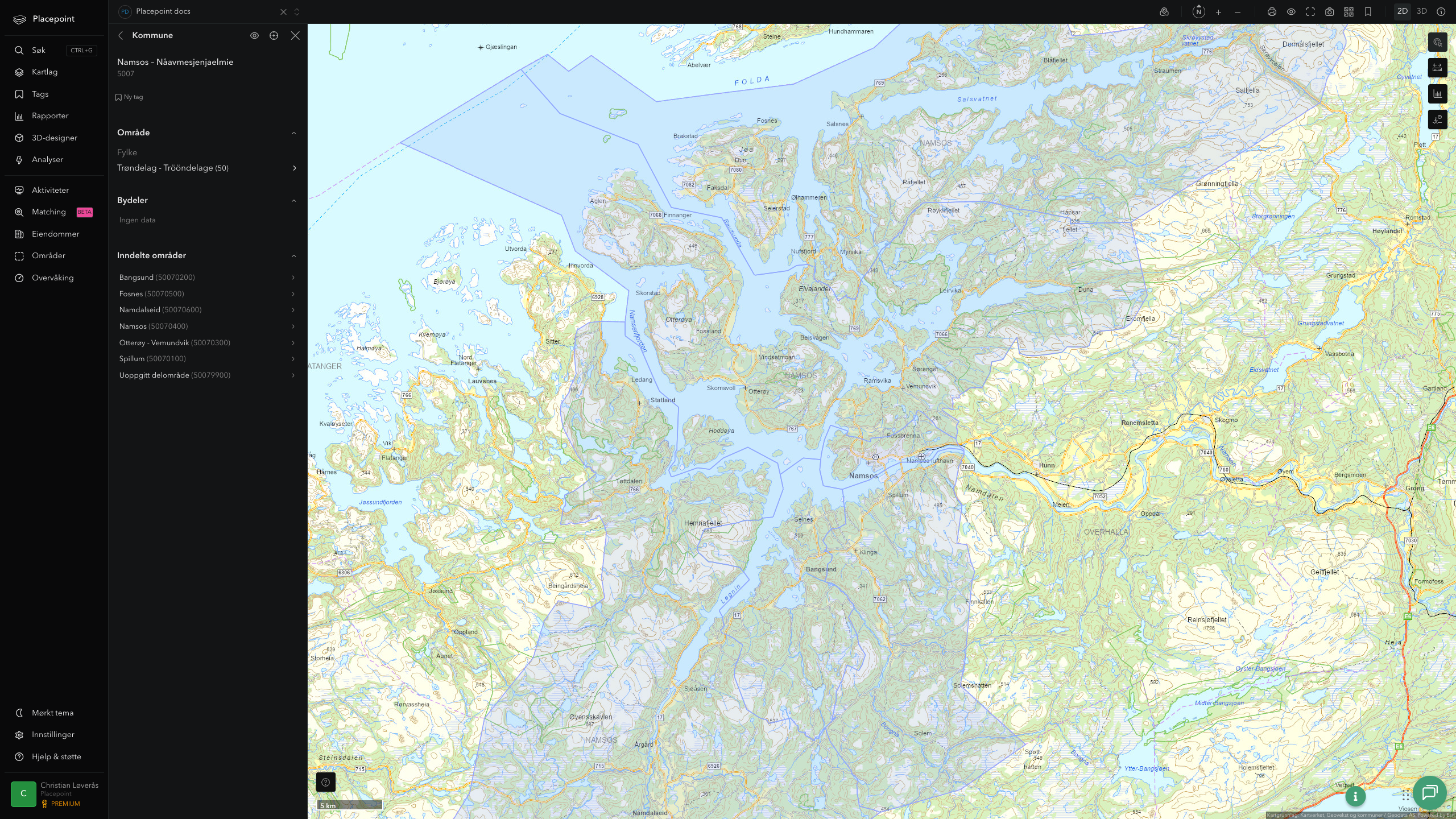 Namsos kommune i Placepoint