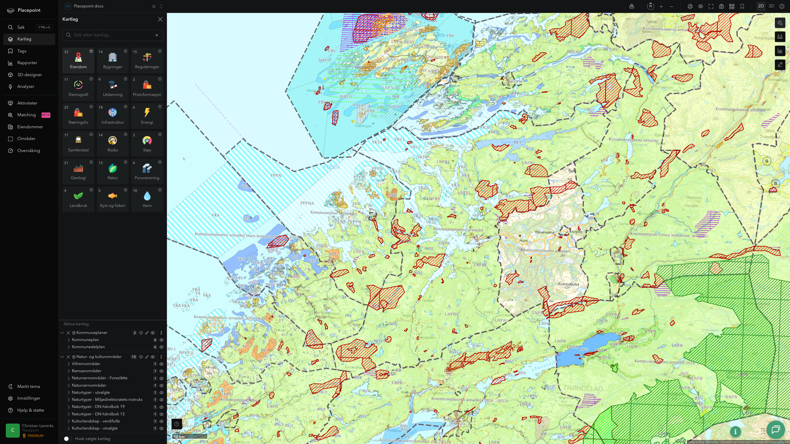 Namsos - kommuneplaner og kulturområder