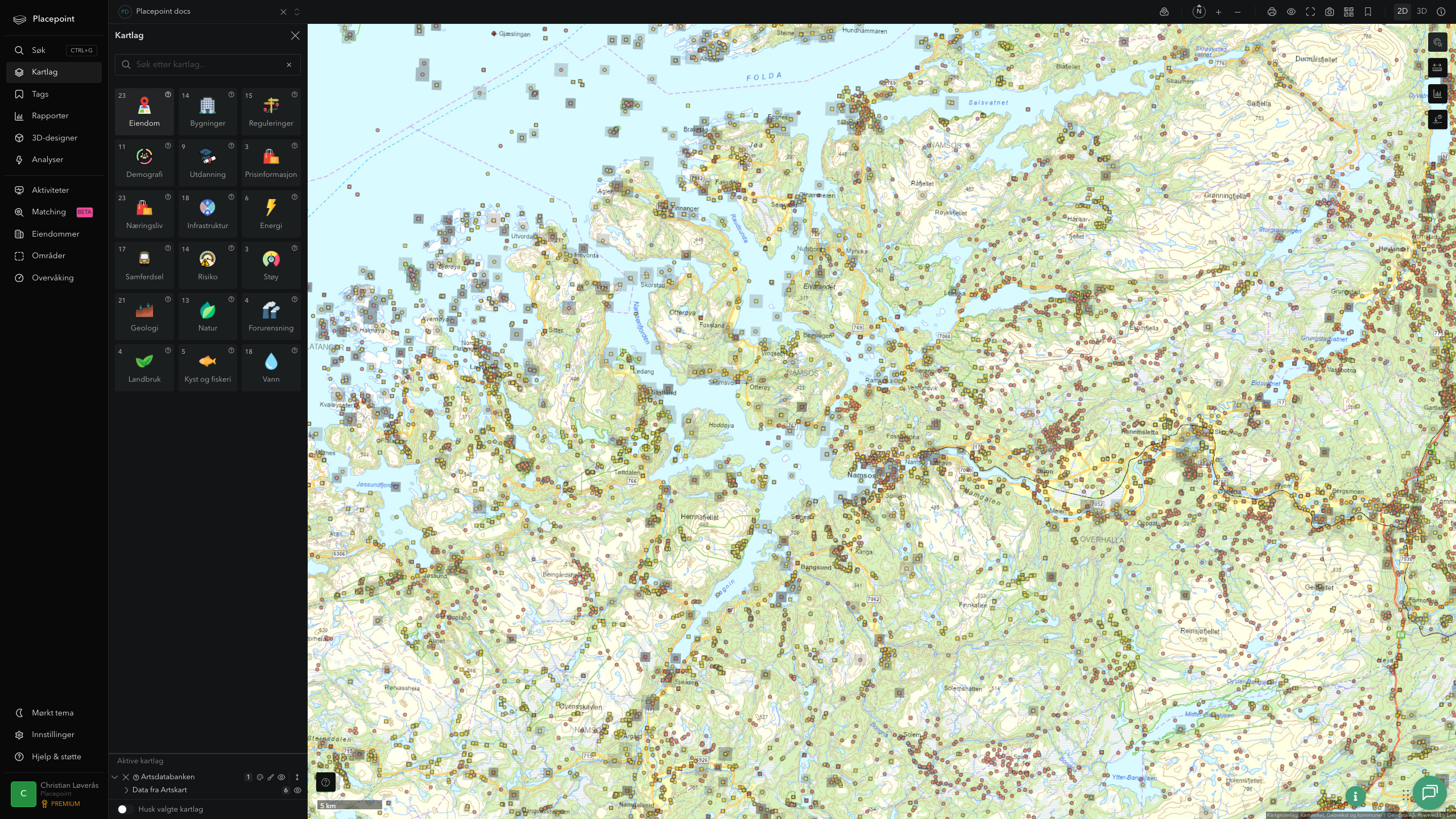 Namsos - artsdatabanken