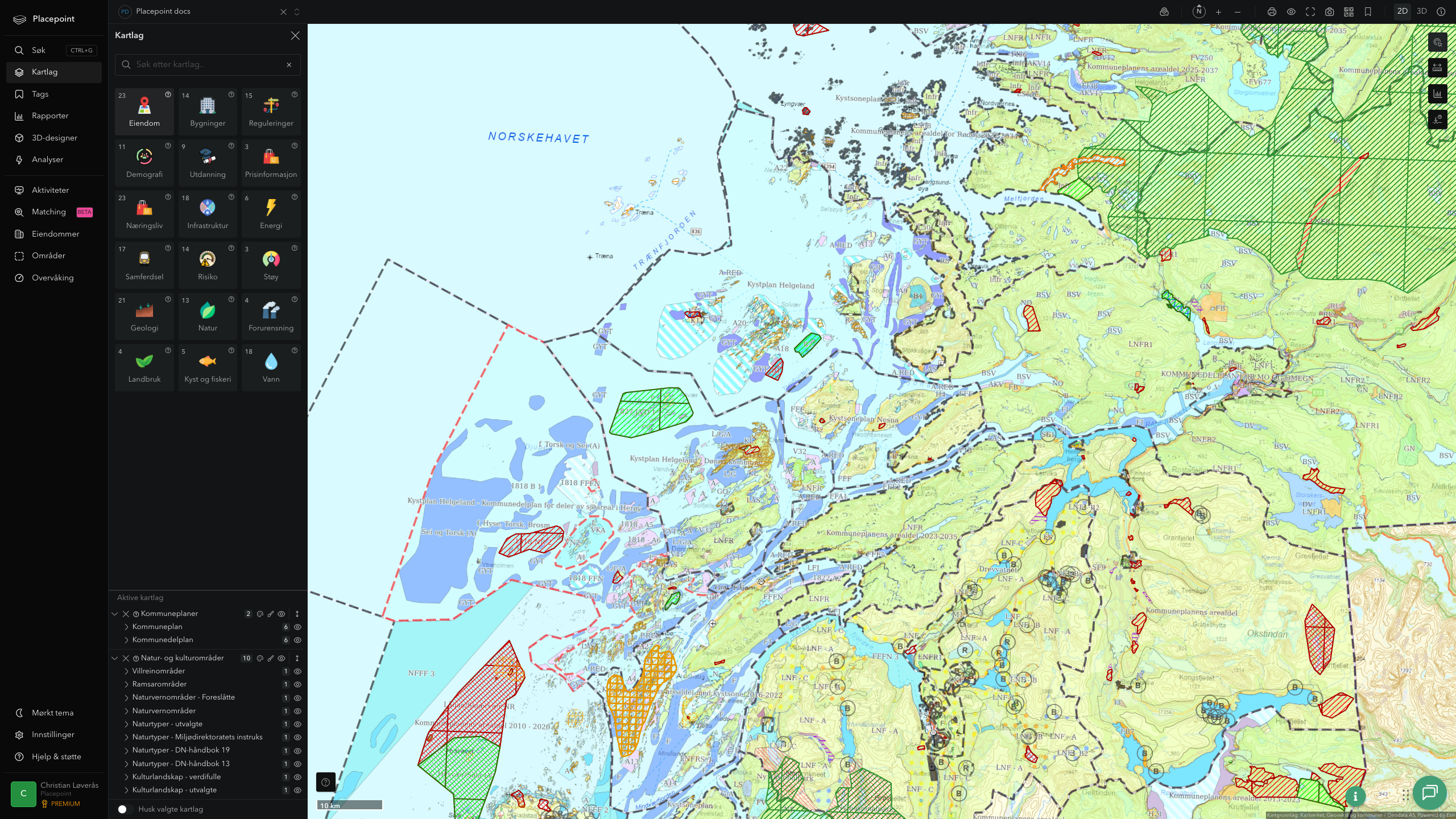 Nesna - kommuneplaner og kulturområder