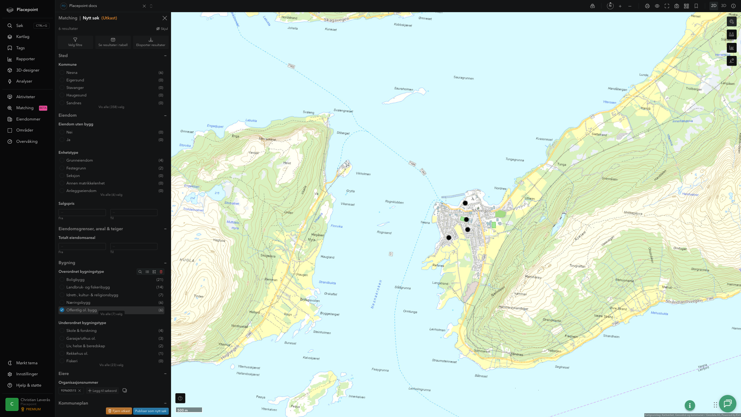 Nesna - offentlige bygg, sentrumsnært