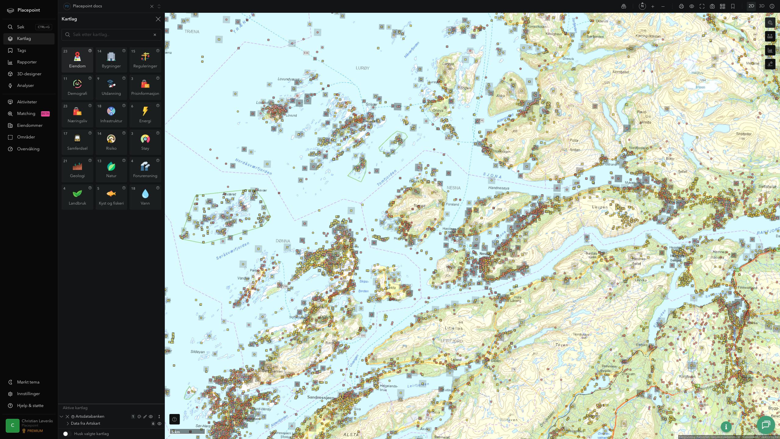 Nesna - artsdatabanken