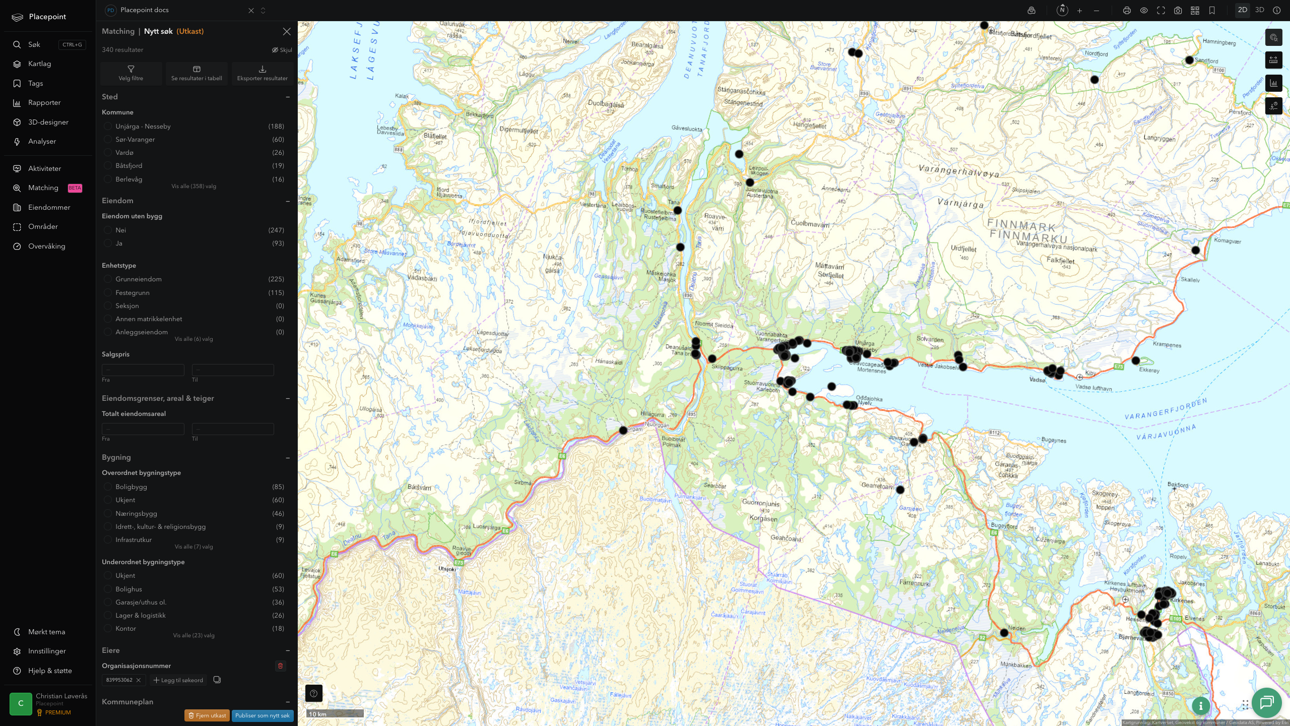 Matching-resultat for Nesseby kommune