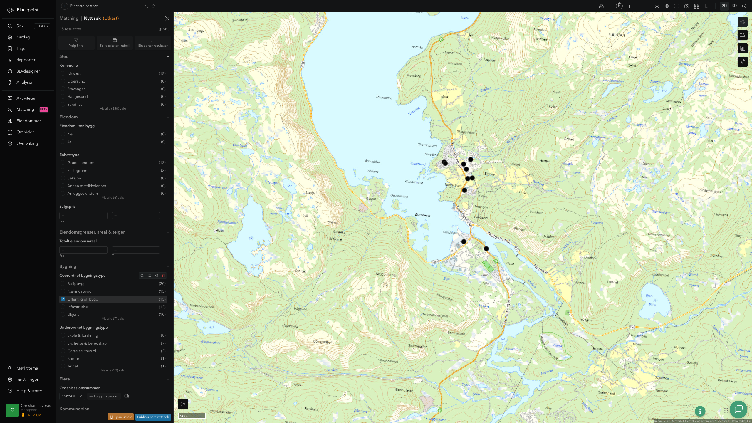 Nissedal - offentlige bygg, sentrumsnært