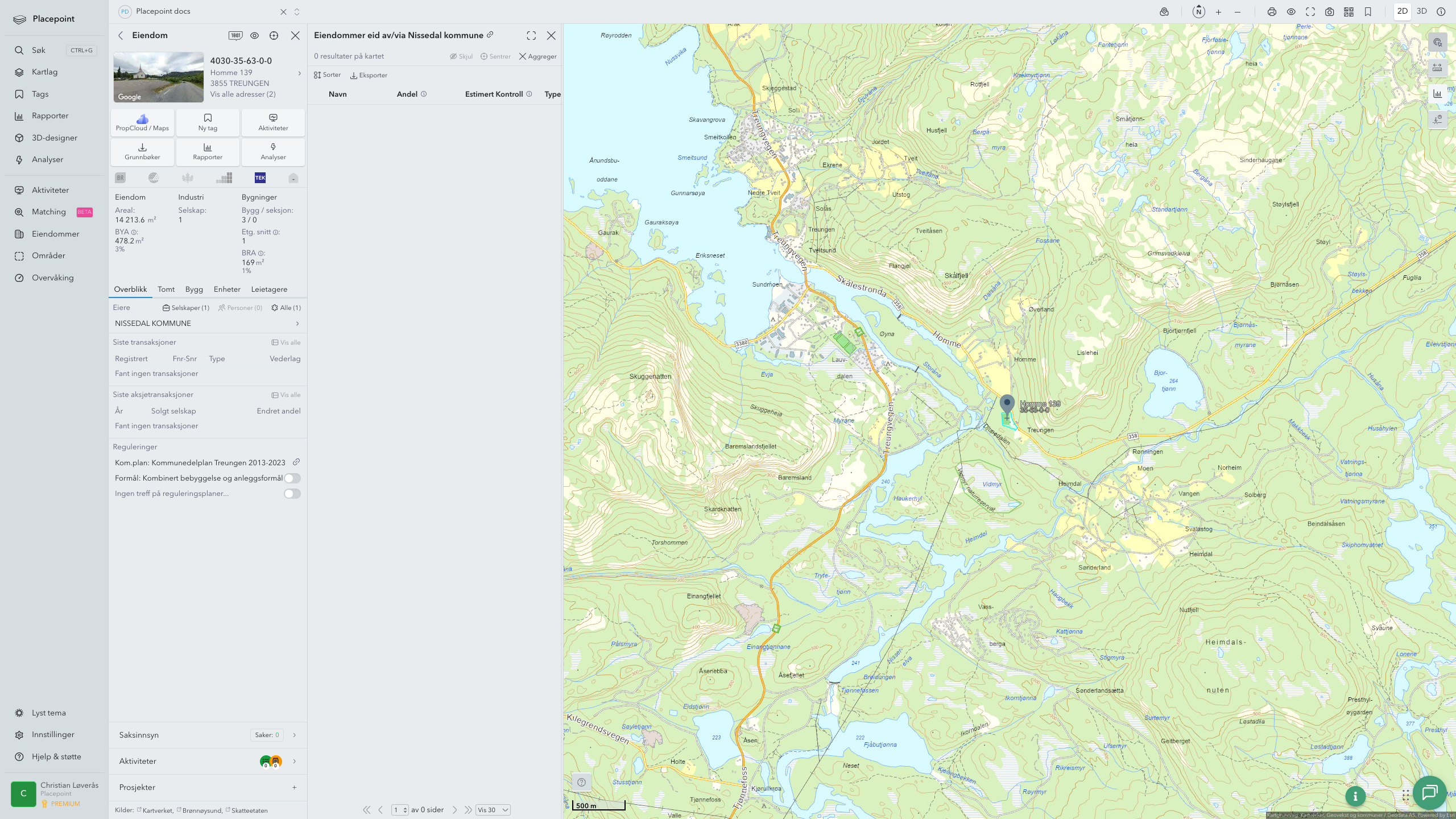 Nissedal - en eiendom med eier-panel