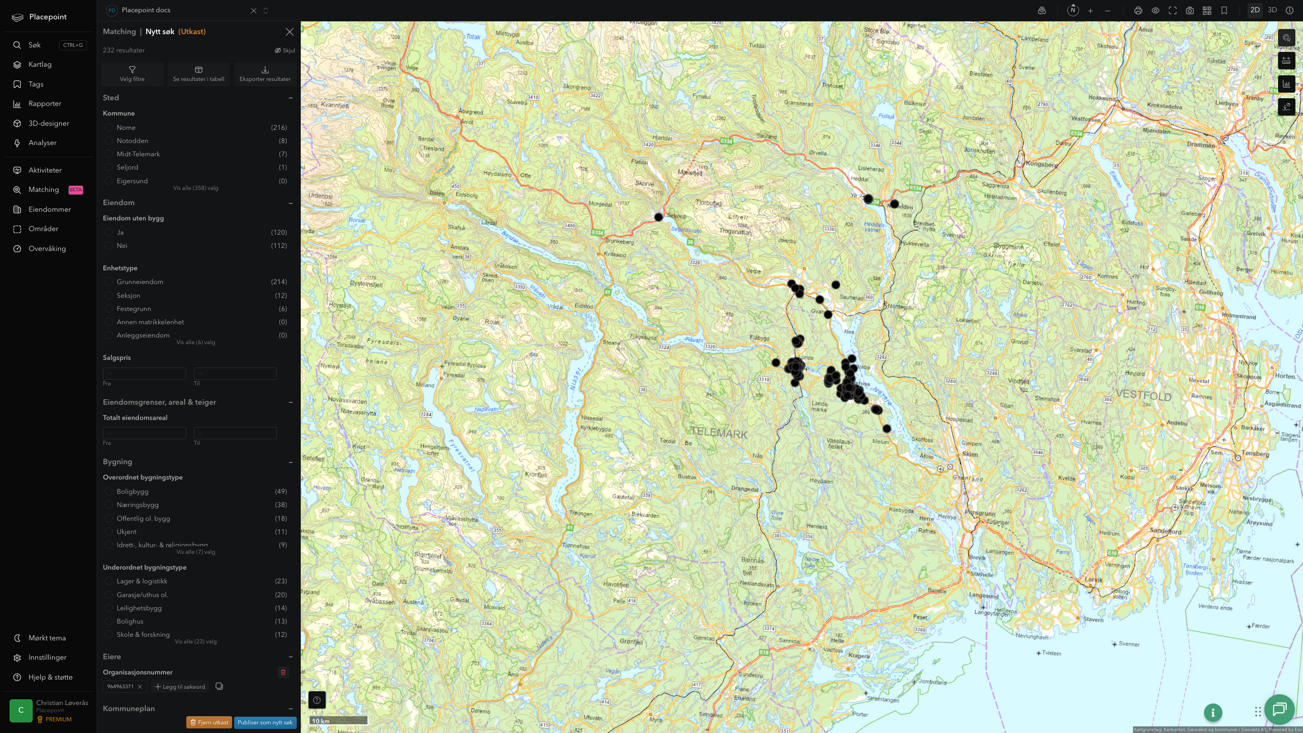 Matching-resultat for Nome kommune