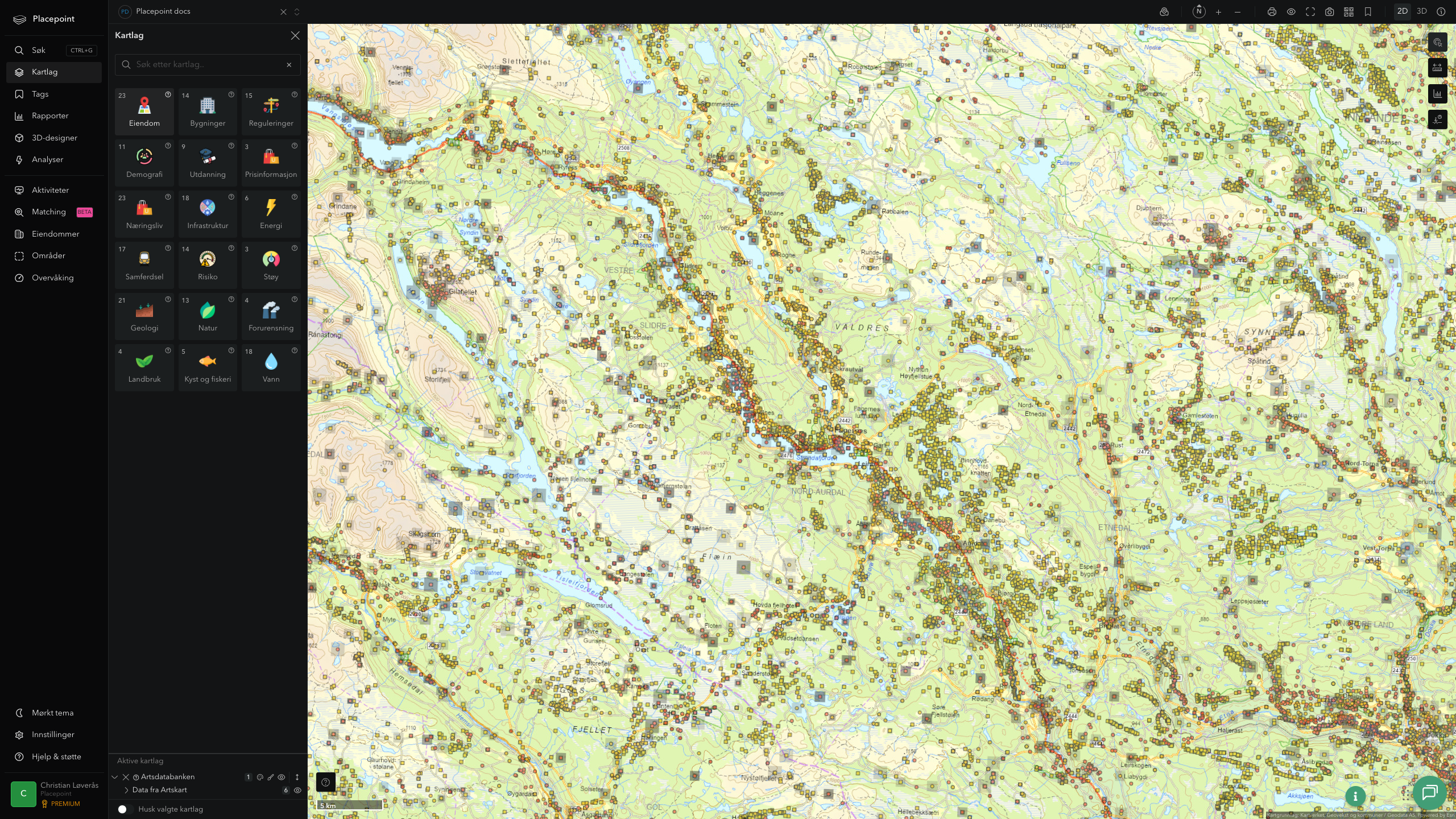 Nord-Aurdal - artsdatabanken
