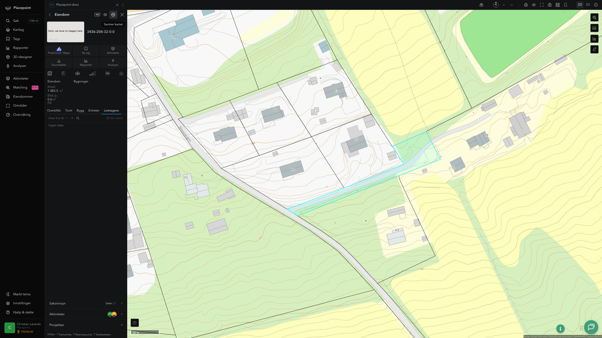 Eiendomspanel for en av Nord-Fron kommunes eiendommer