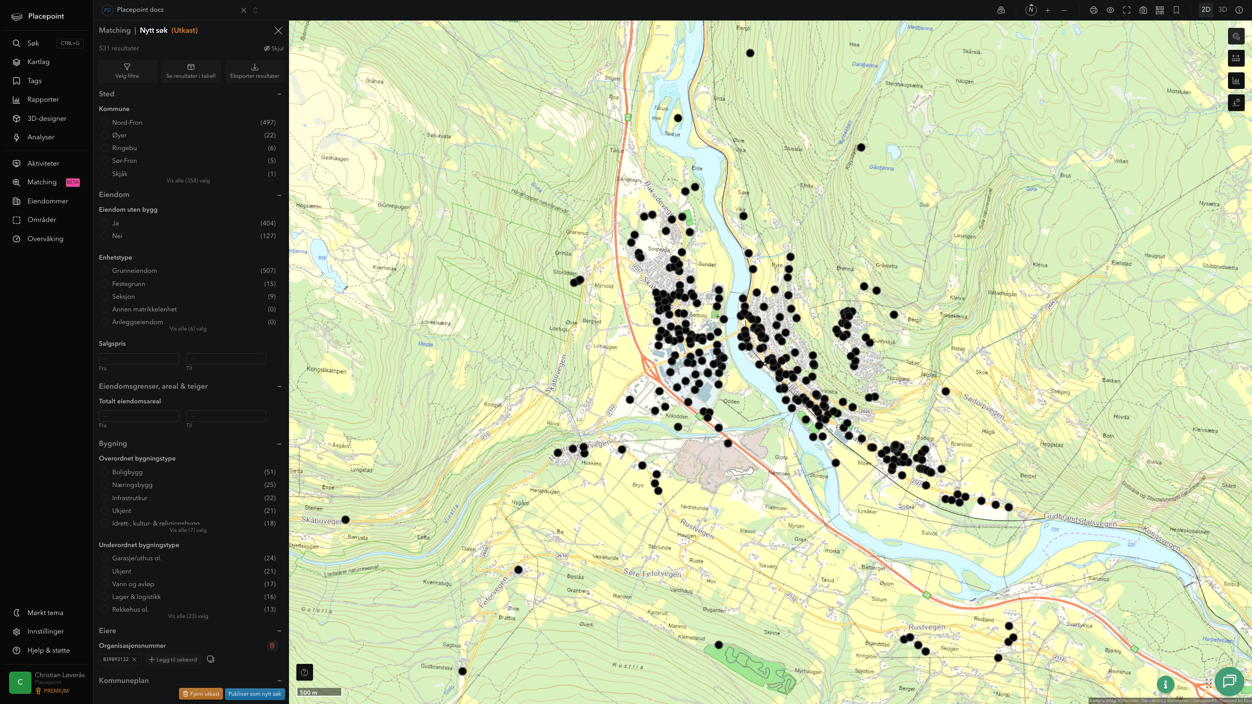 Nord-Fron - offentlige bygg, sentrumsnært