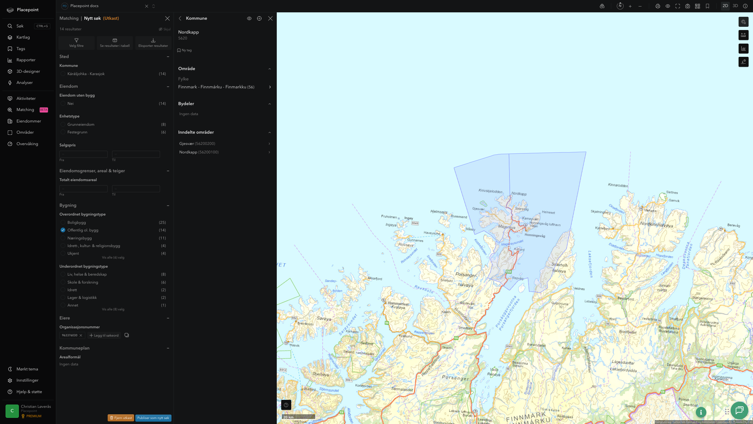 Nordkapp kommune i Placepoint