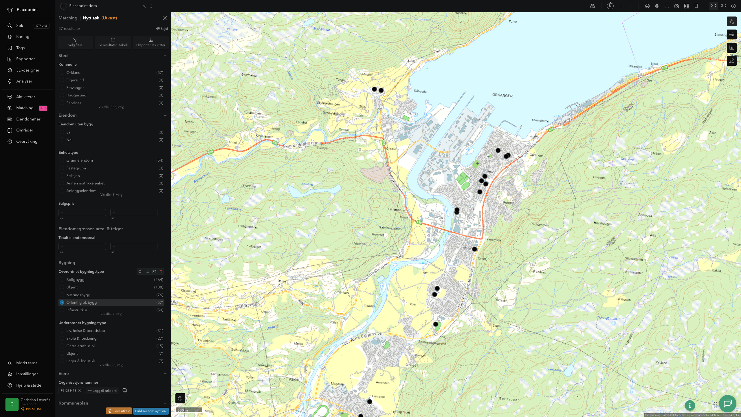 Orkland - offentlige bygg, sentrumsnært