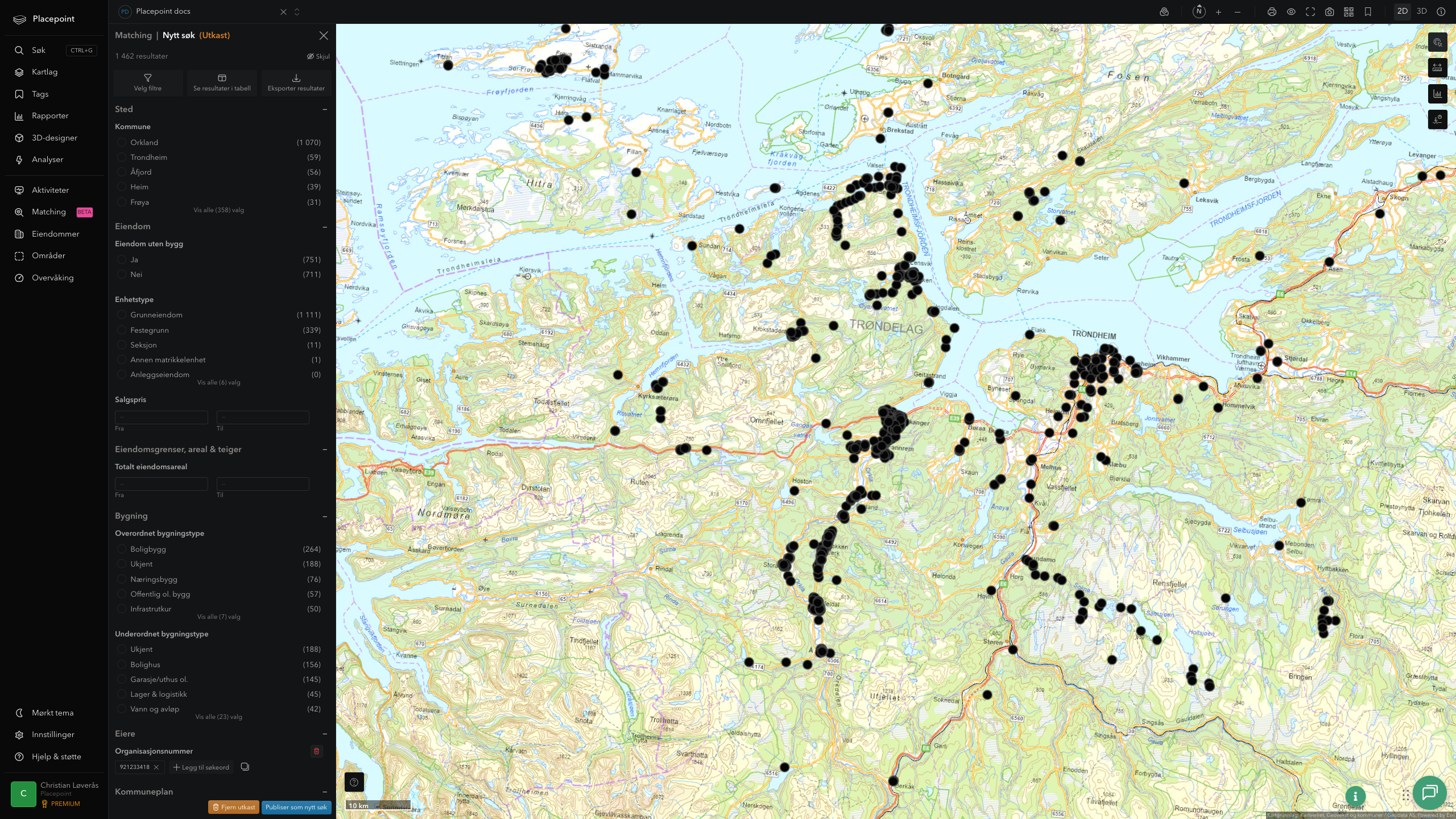 Matching-resultat for Orkland kommune
