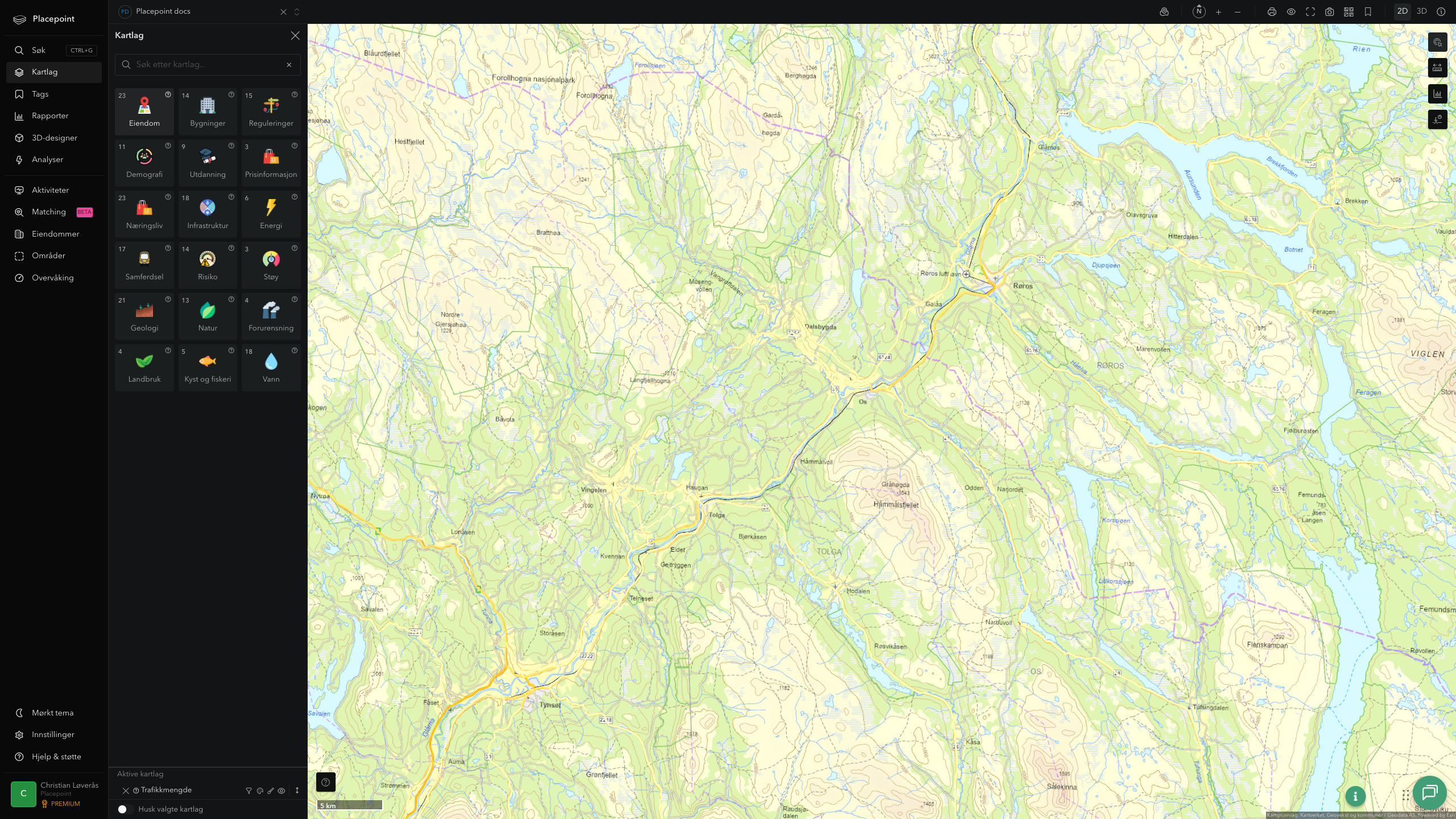 Os - trafikkmengde (ÅDT)