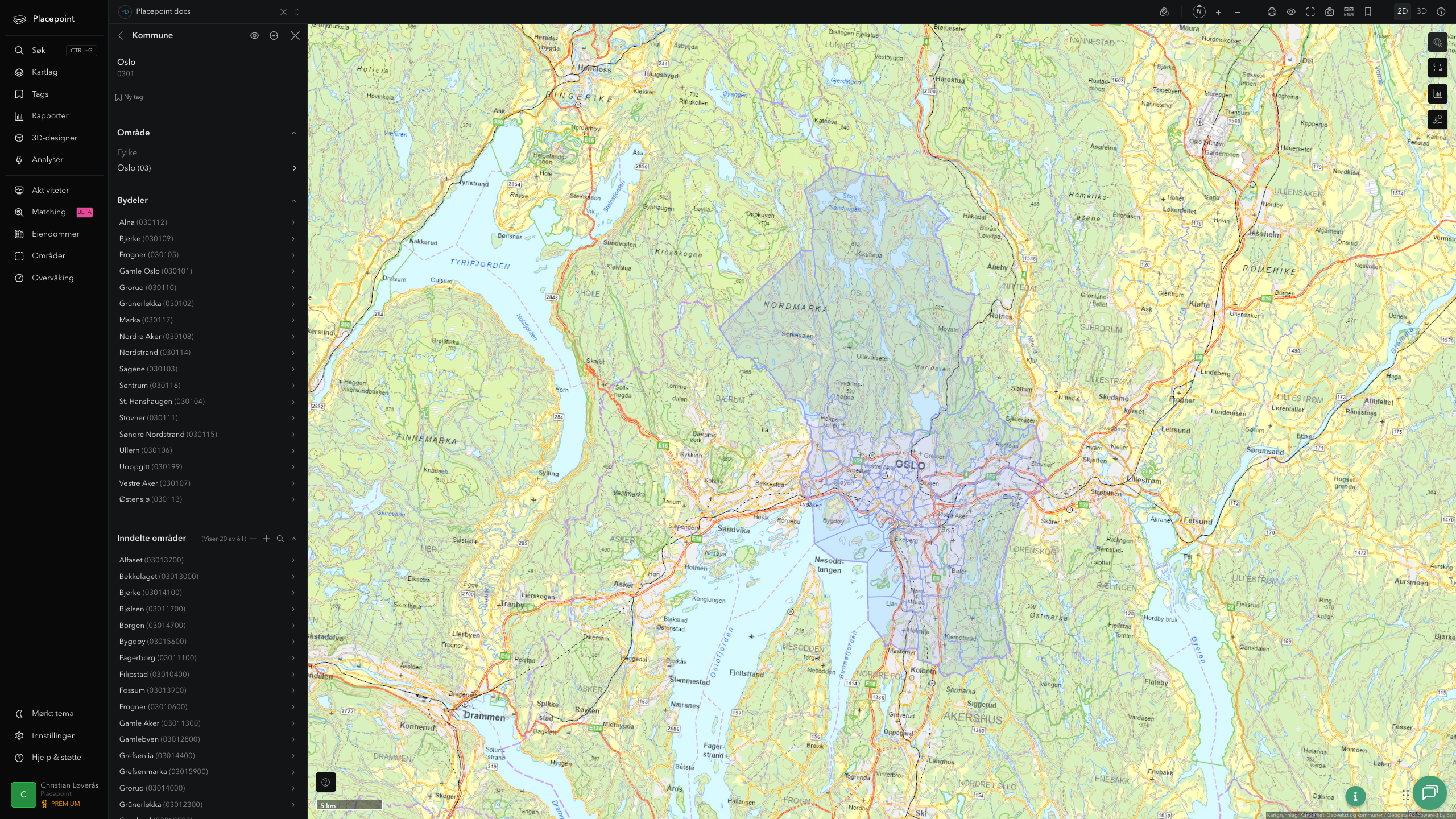 Oslo kommune i Placepoint