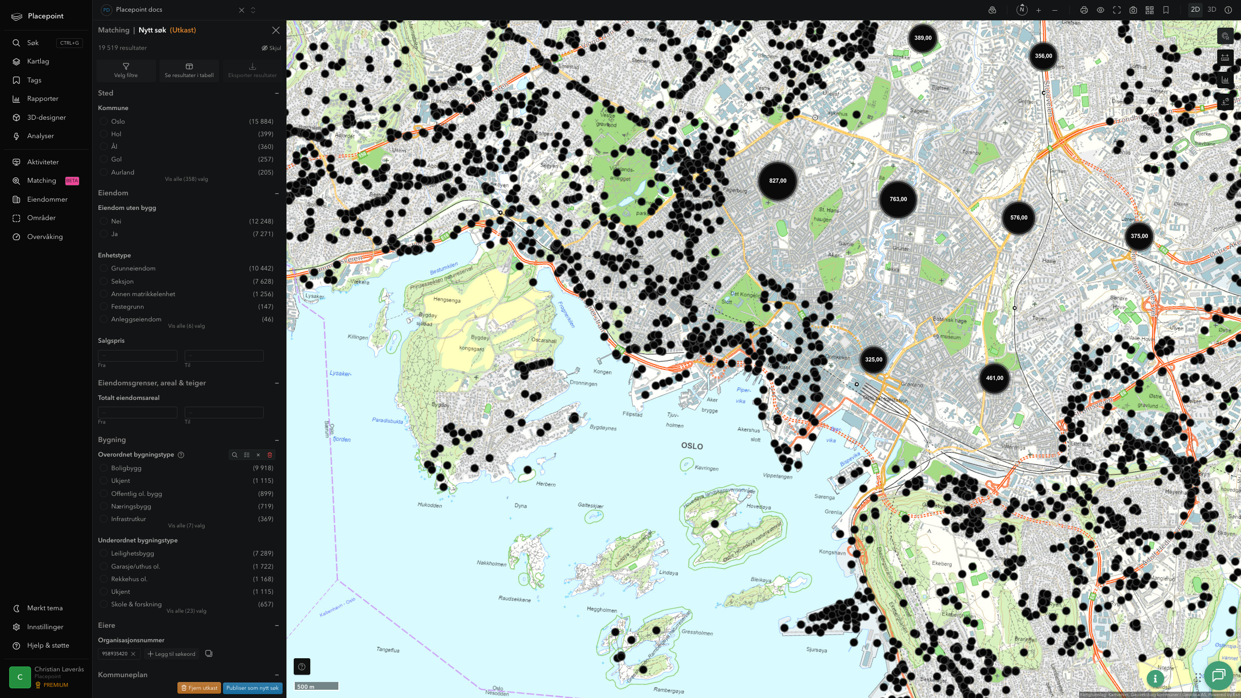 Oslo - offentlige bygg, sentrumsnært