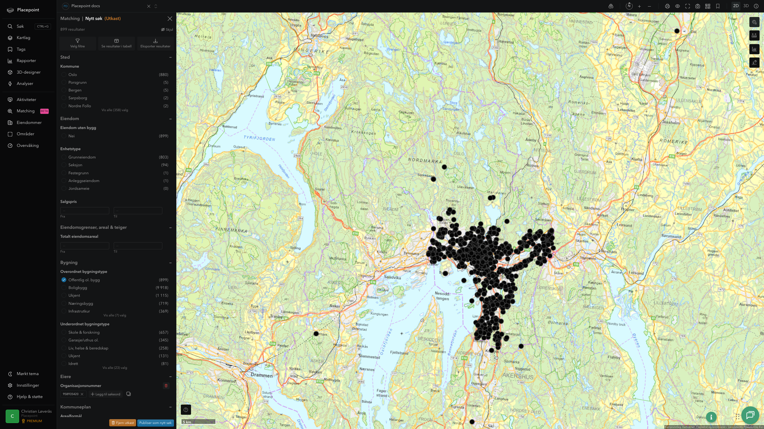 Matching-resultat for Oslo kommune