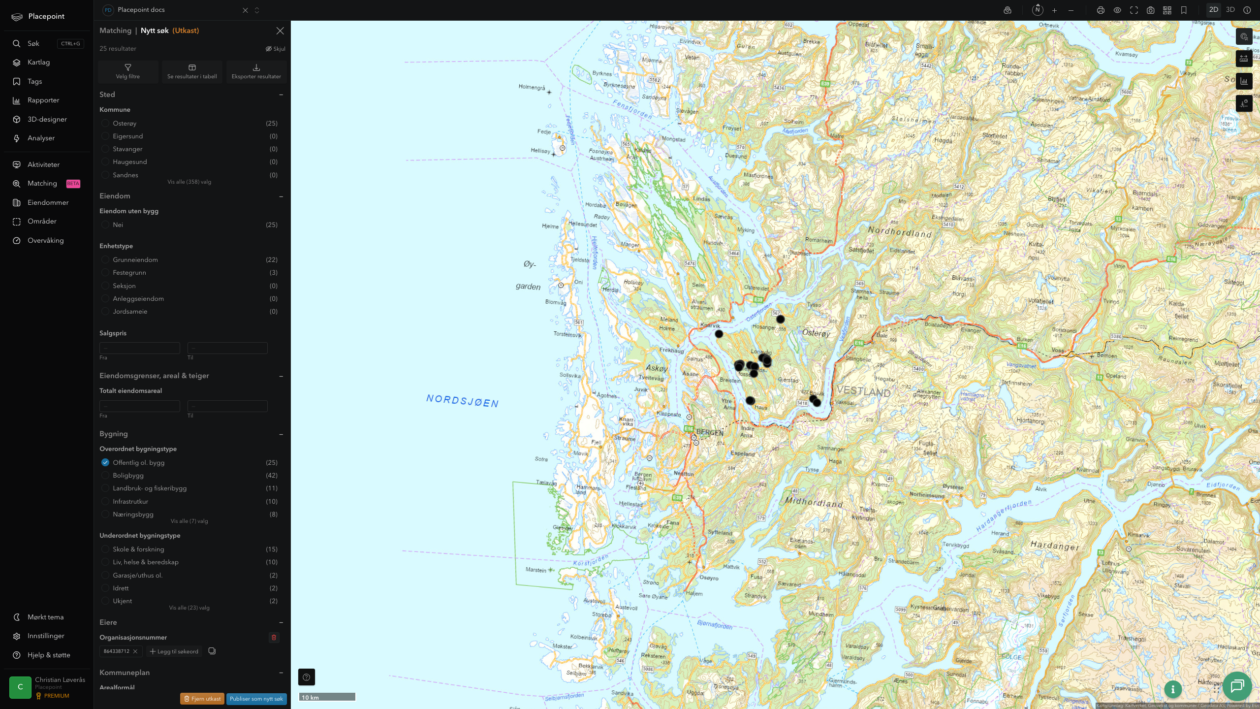 Matching-resultat for Osterøy kommune