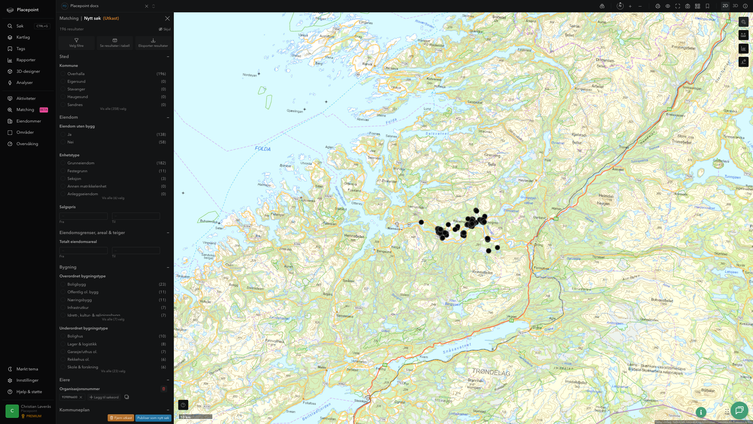 Matching-resultat for Overhalla kommune