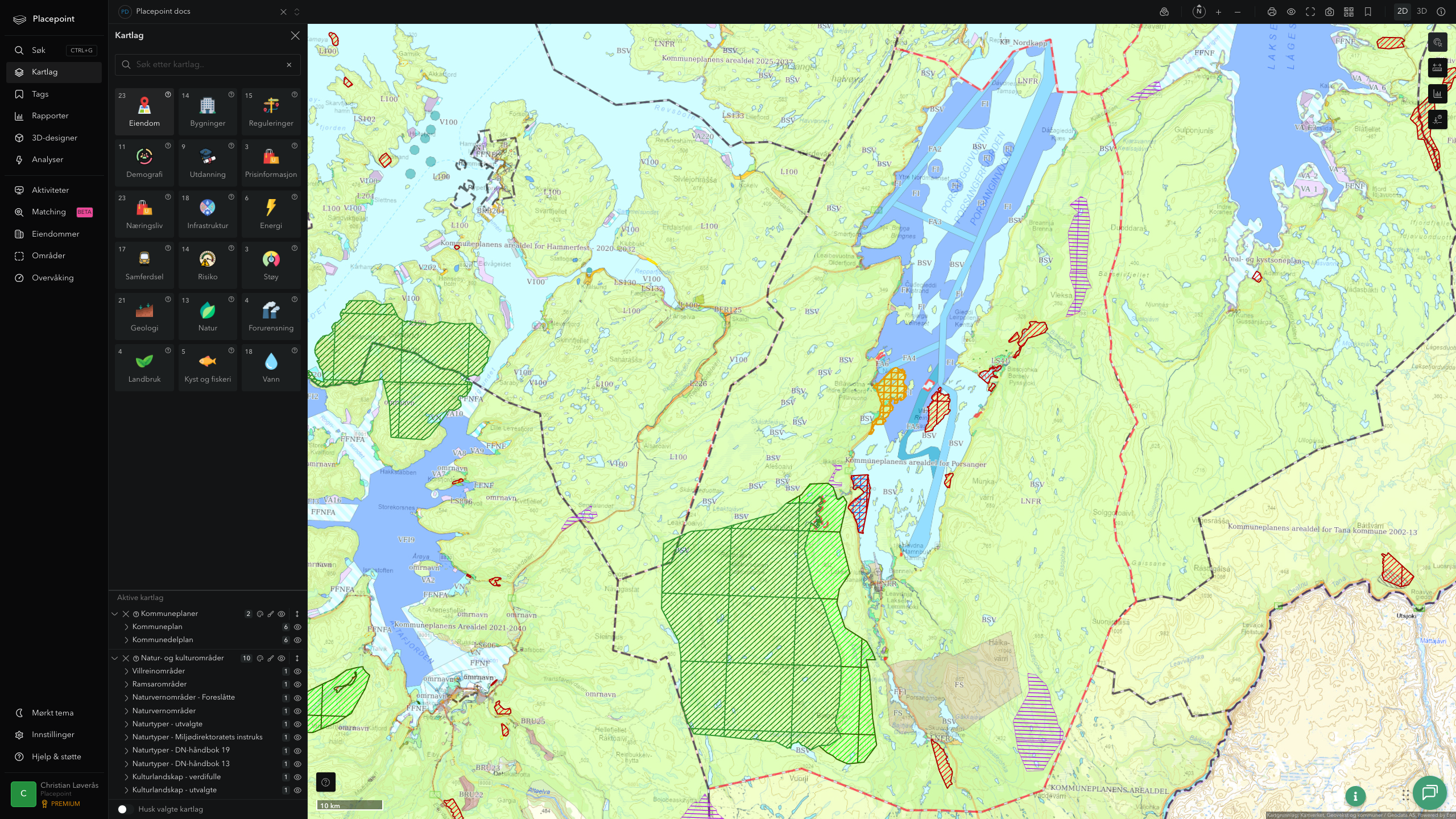 Porsanger - kommuneplaner og kulturområder