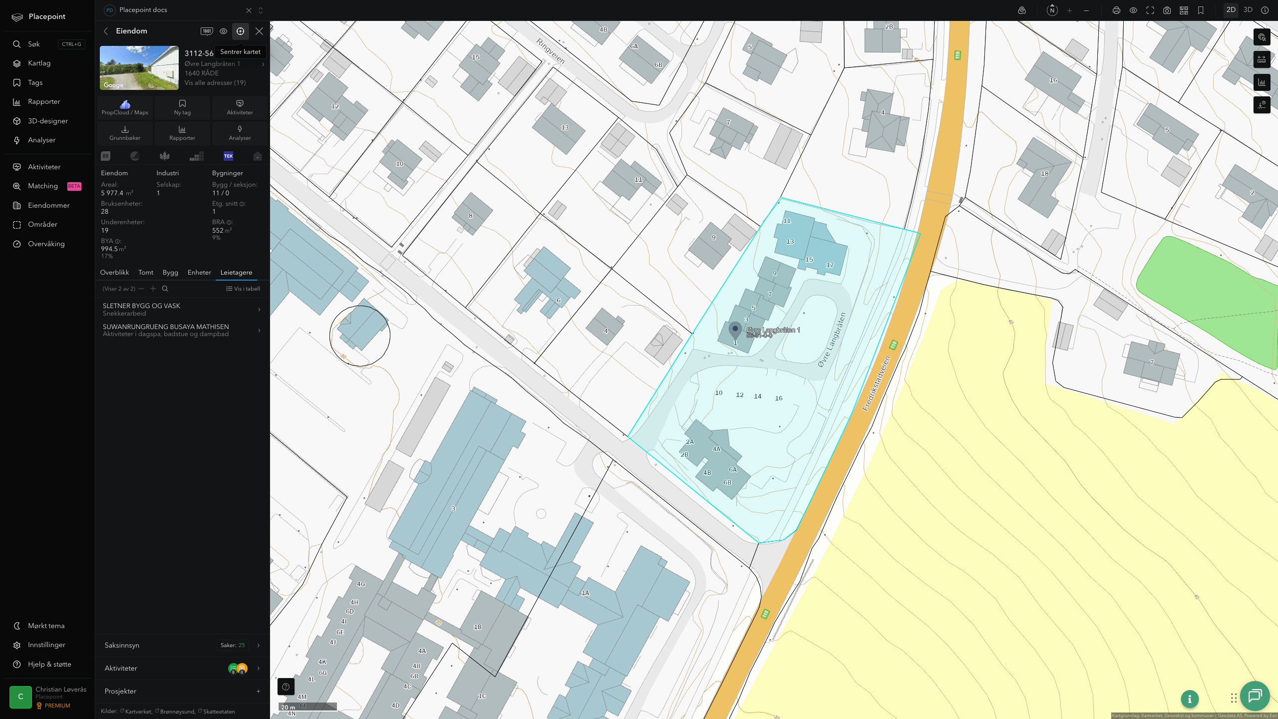 Eiendomspanel for en av Råde kommunes eiendommer