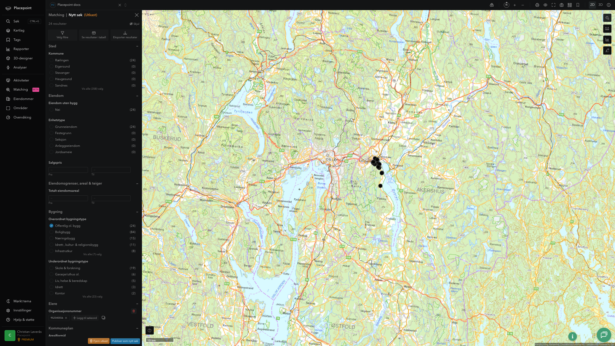 Matching-resultat for Rælingen kommune