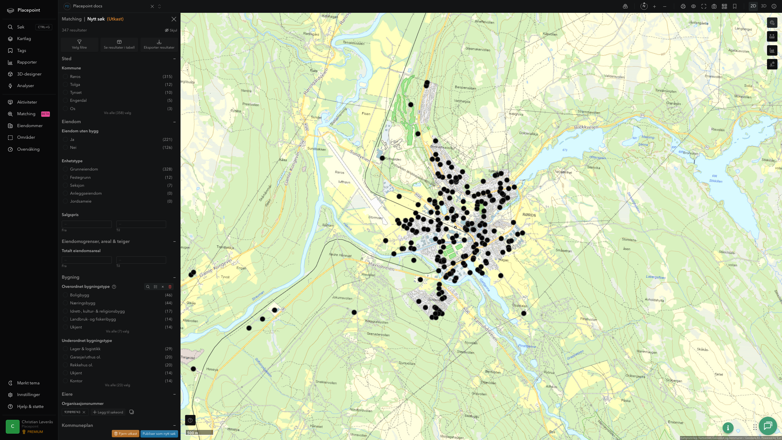 Røros - offentlige bygg, sentrumsnært