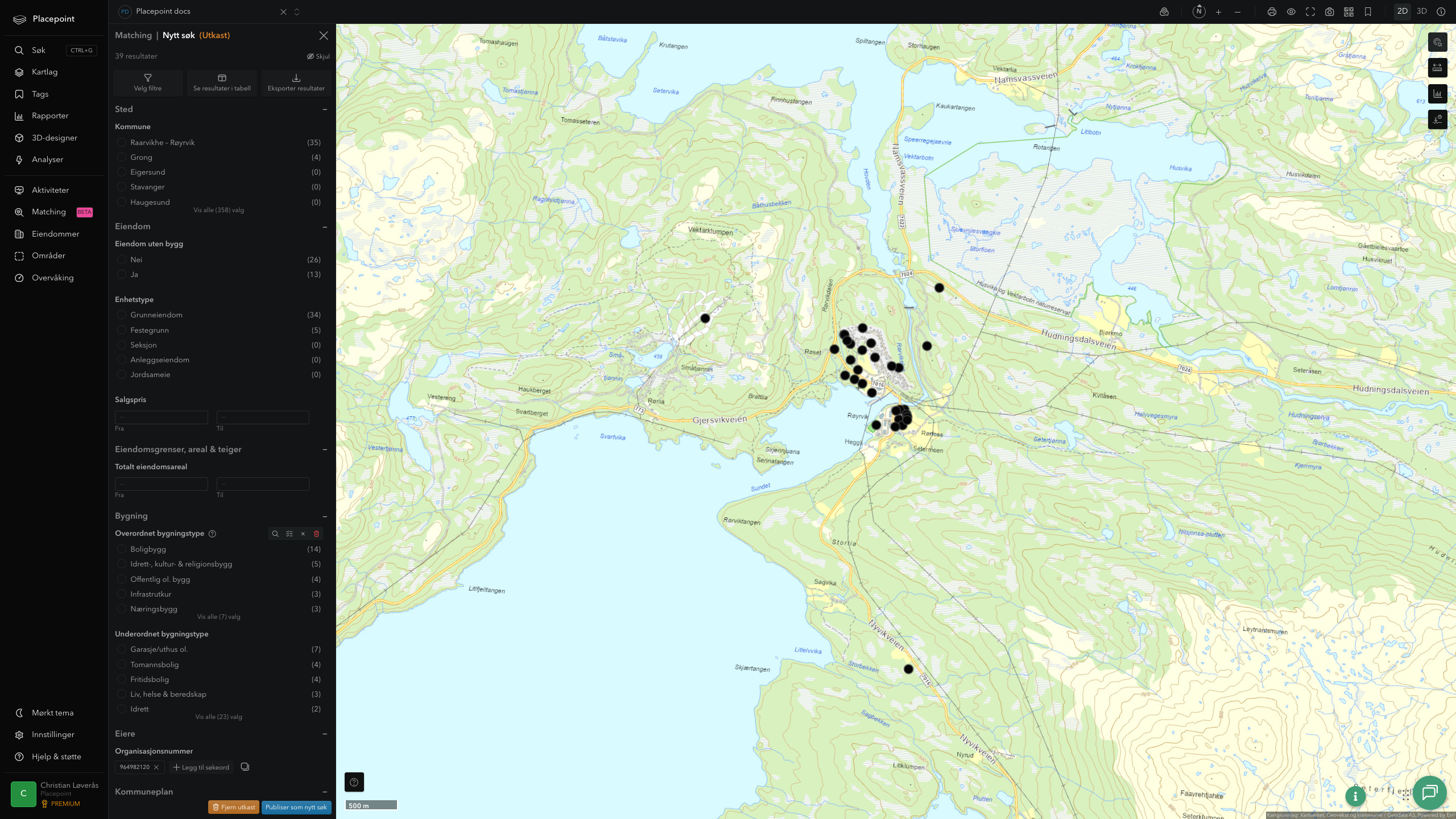 Røyrvik - offentlige bygg, sentrumsnært