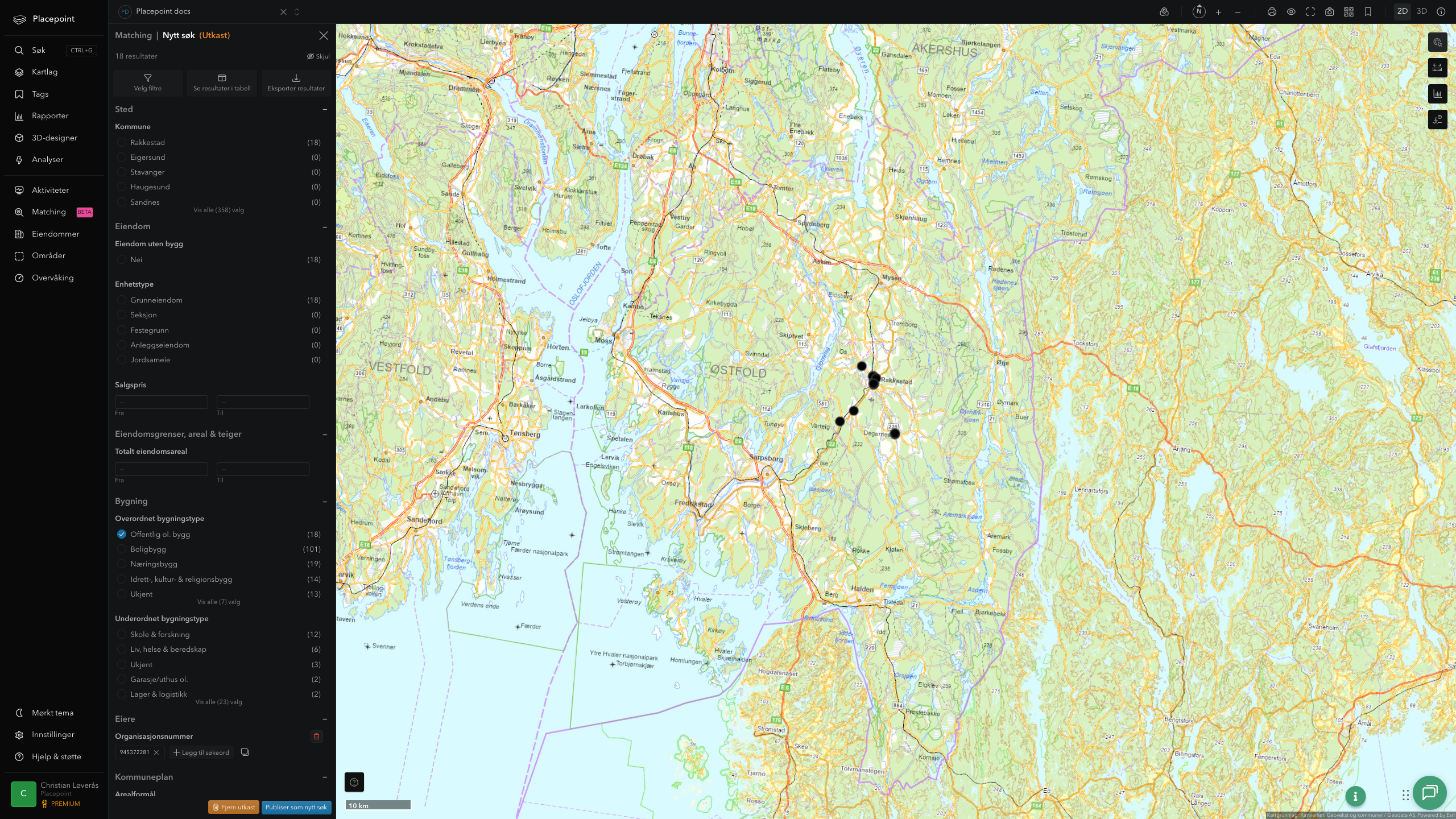 Matching-resultat for Rakkestad kommune