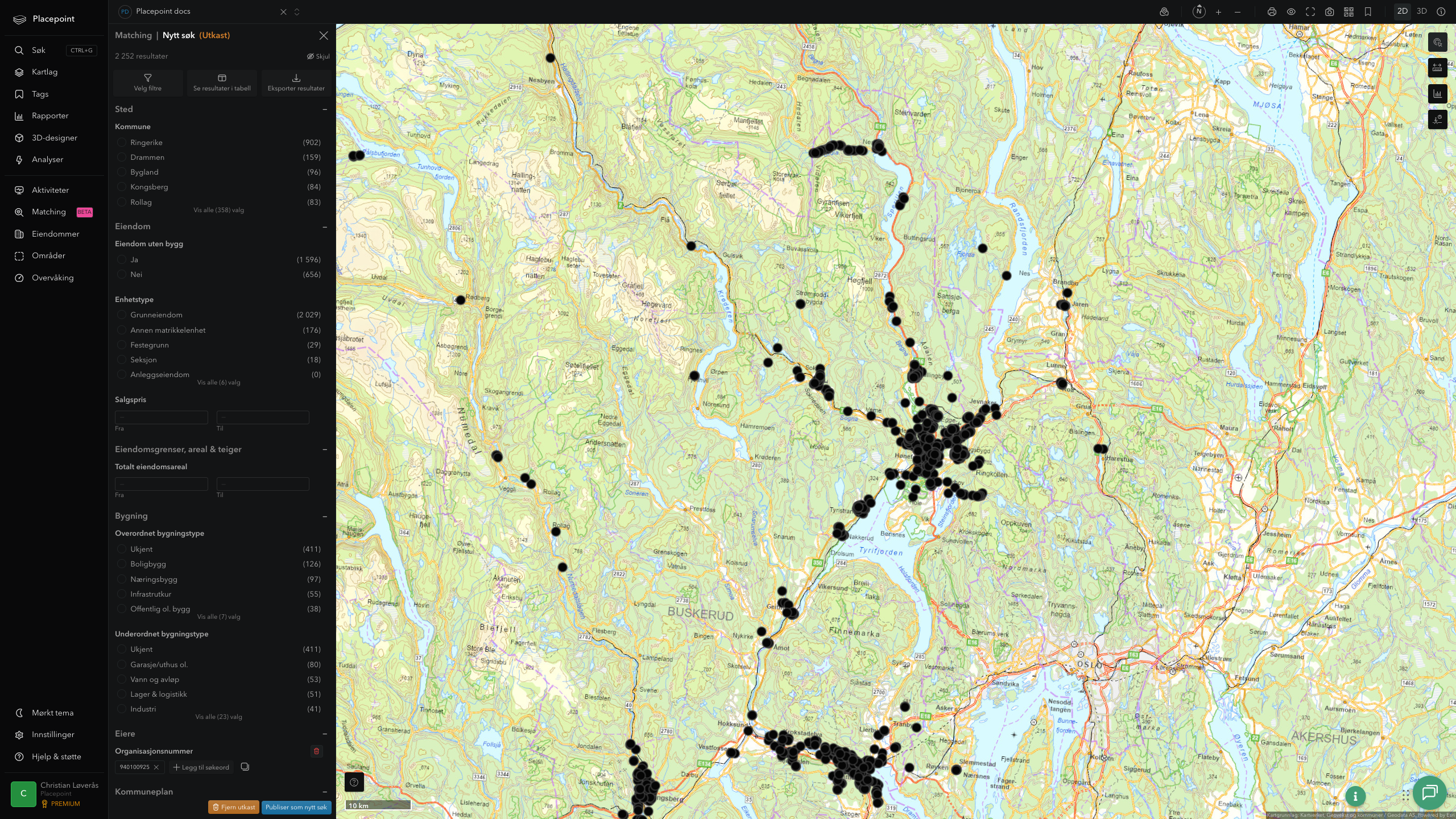 Matching-resultat for Ringerike kommune