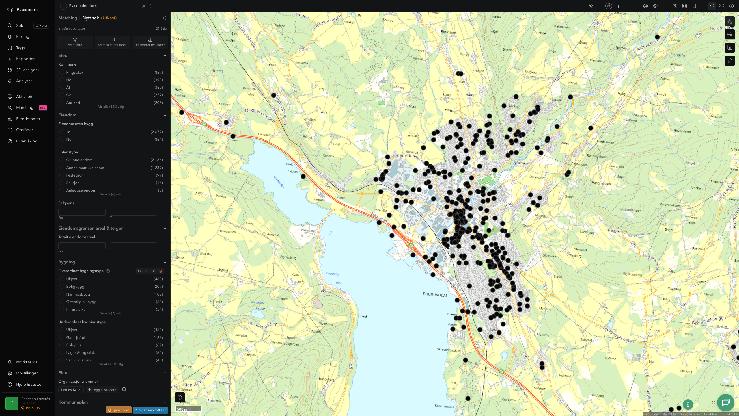 Ringsaker - offentlige bygg, sentrumsnært
