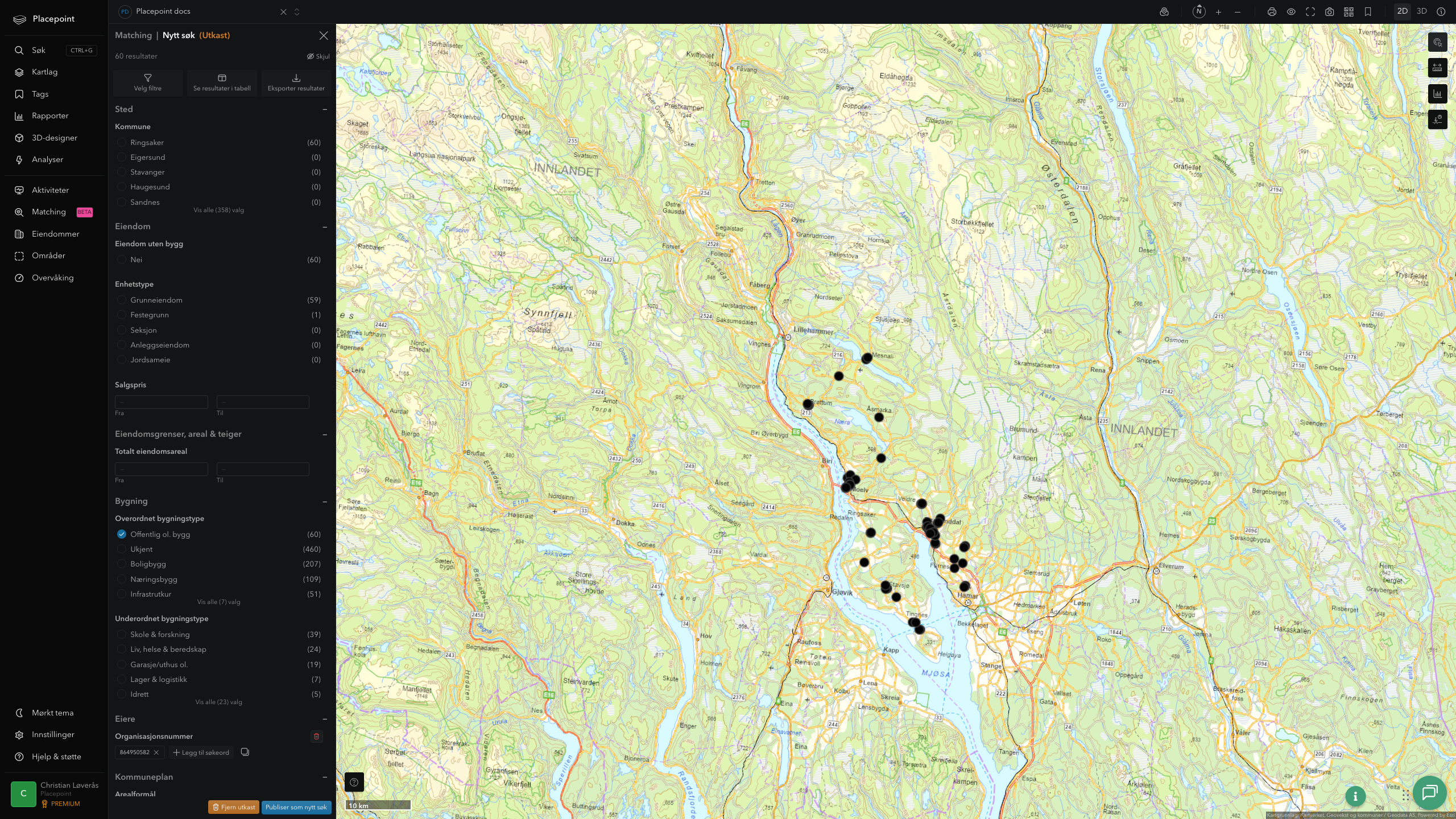 Matching-resultat for Ringsaker kommune