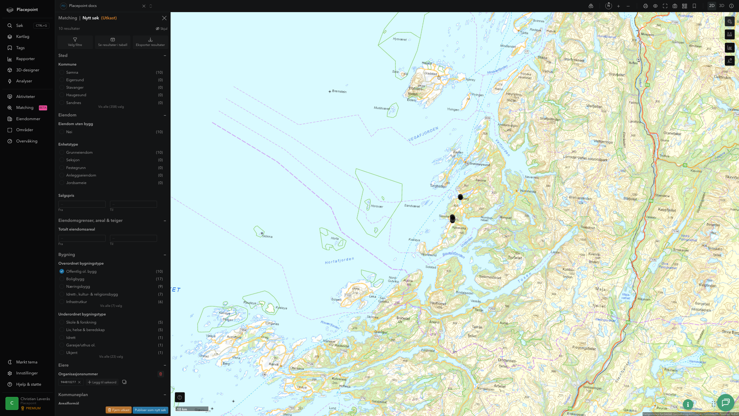 Matching-resultat for Sømna kommune