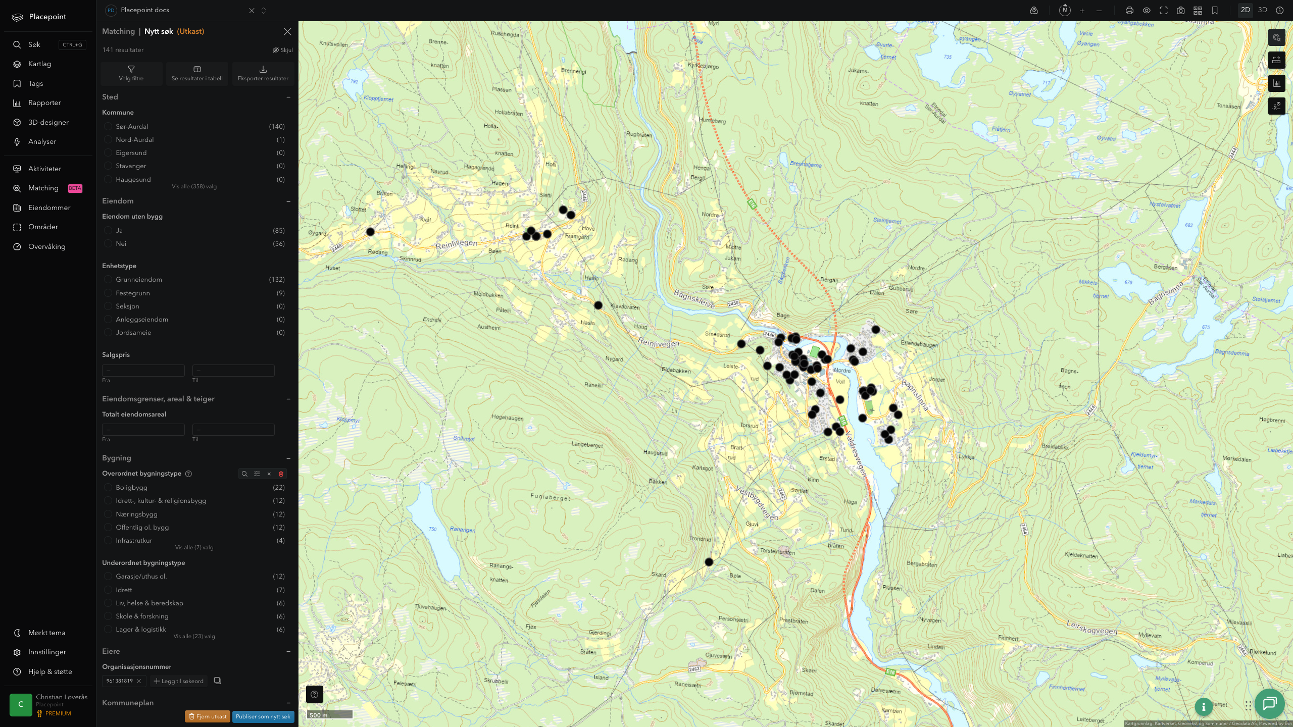 Sør-Aurdal - offentlige bygg, sentrumsnært